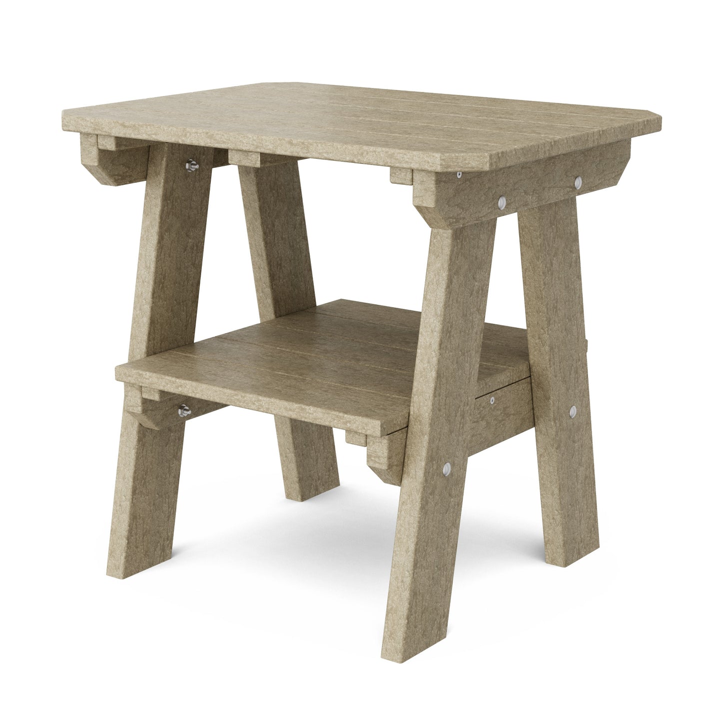 Wildridge Outdoor Recycled Plastic Heritage 2 Tier End Table - LEAD TIME TO SHIP 4 TO 6 WEEKS