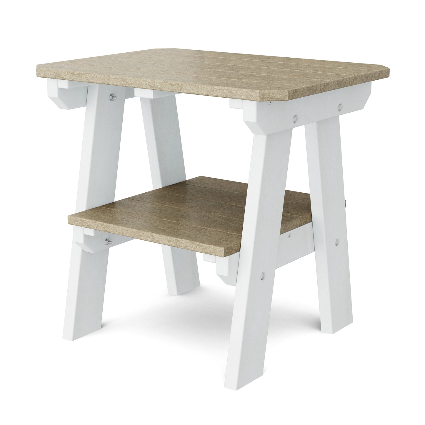 Wildridge Outdoor Recycled Plastic Heritage 2 Tier End Table - LEAD TIME TO SHIP 4 TO 6 WEEKS