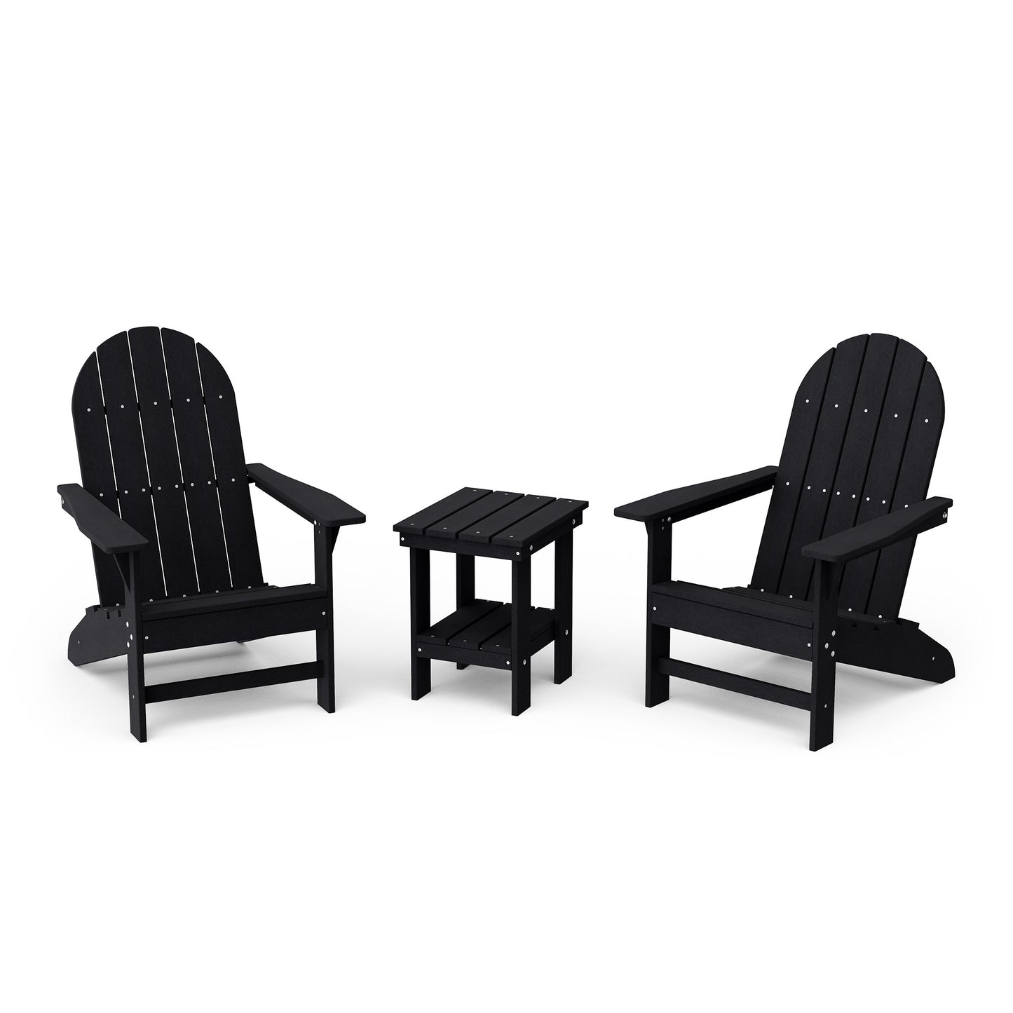 Wildridge Freedom 3-Piece Traditional Adirondack Set With Side Table - LEAD TIME TO SHIP 4 TO 6 WEEKS