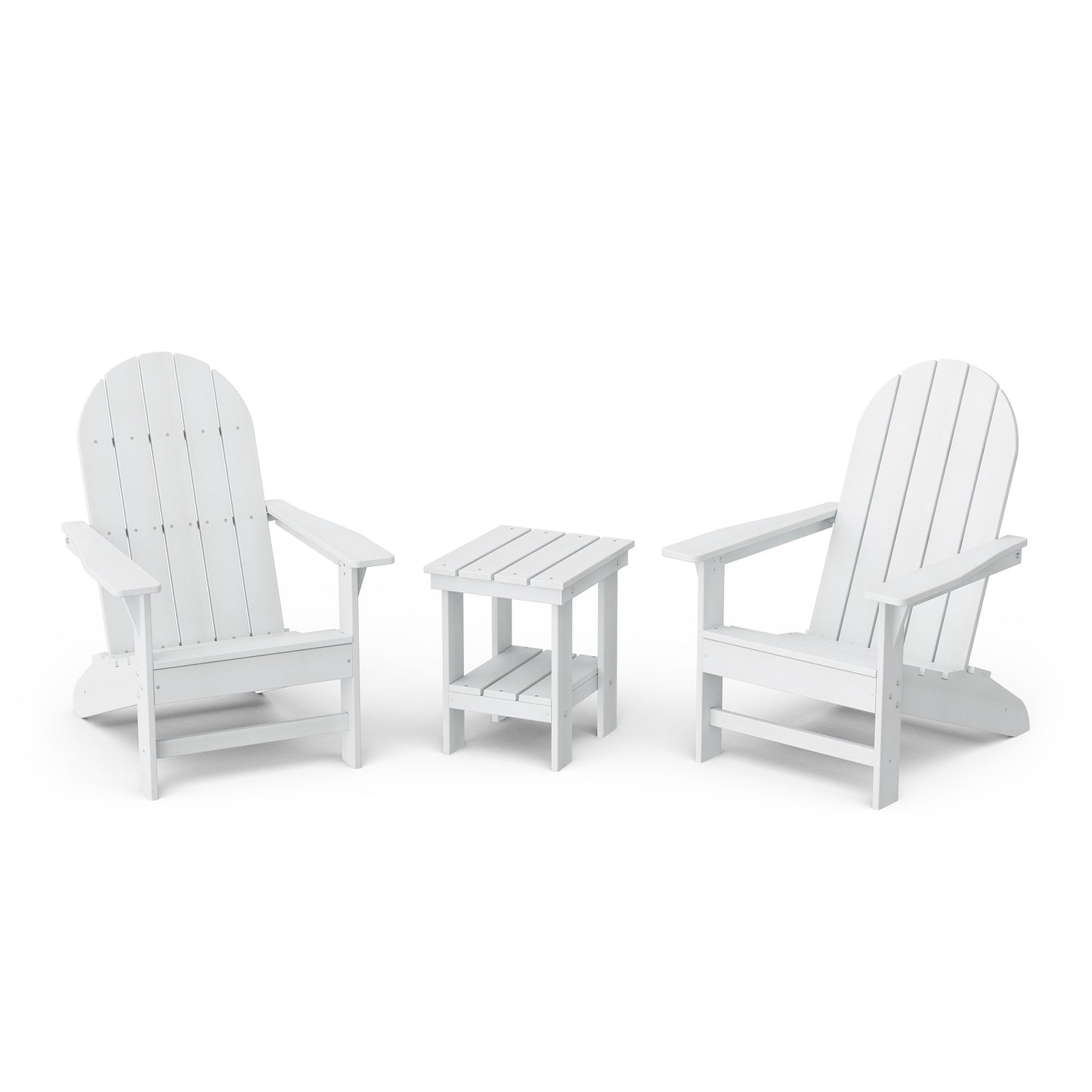Wildridge Freedom 3-Piece Traditional Adirondack Set With Side Table - LEAD TIME TO SHIP 4 TO 6 WEEKS