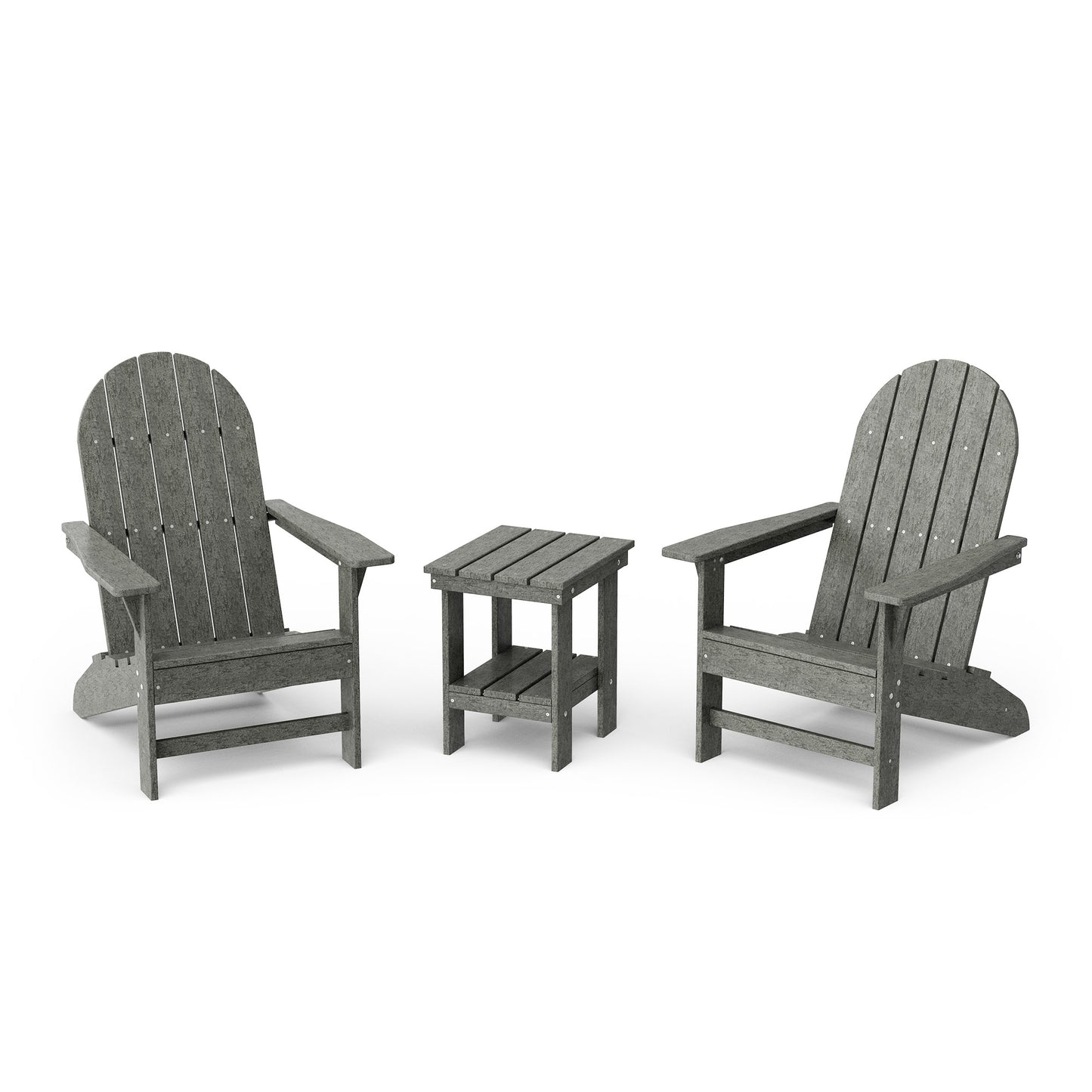Wildridge Freedom 3-Piece Traditional Adirondack Set With Side Table - LEAD TIME TO SHIP 4 TO 6 WEEKS