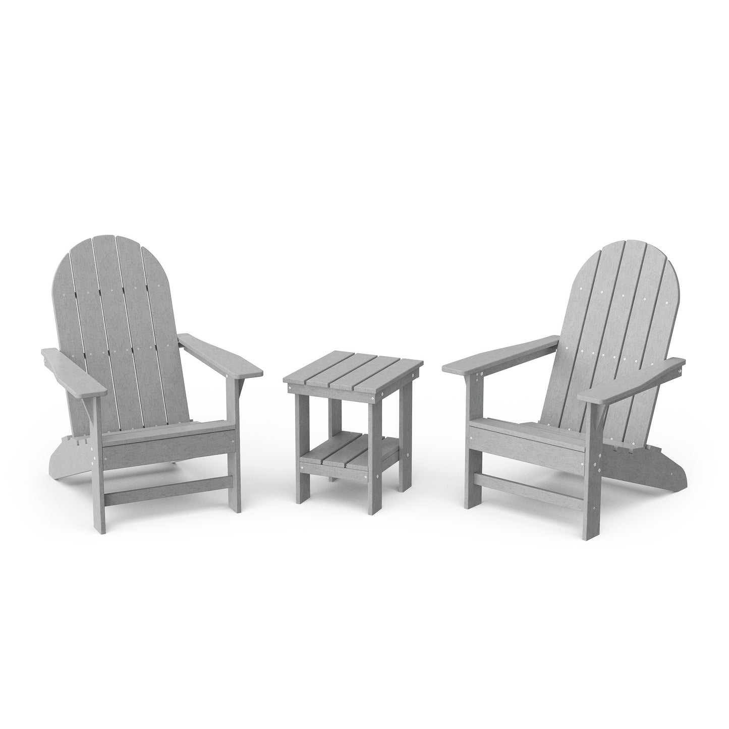 Wildridge Freedom 3-Piece Traditional Adirondack Set With Side Table - LEAD TIME TO SHIP 4 TO 6 WEEKS