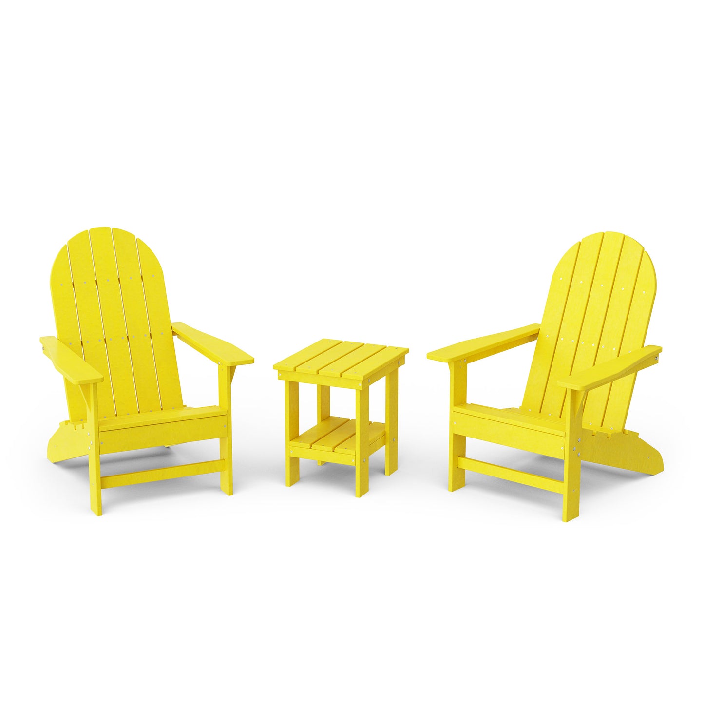 Wildridge Freedom 3-Piece Traditional Adirondack Set With Side Table - LEAD TIME TO SHIP 4 TO 6 WEEKS