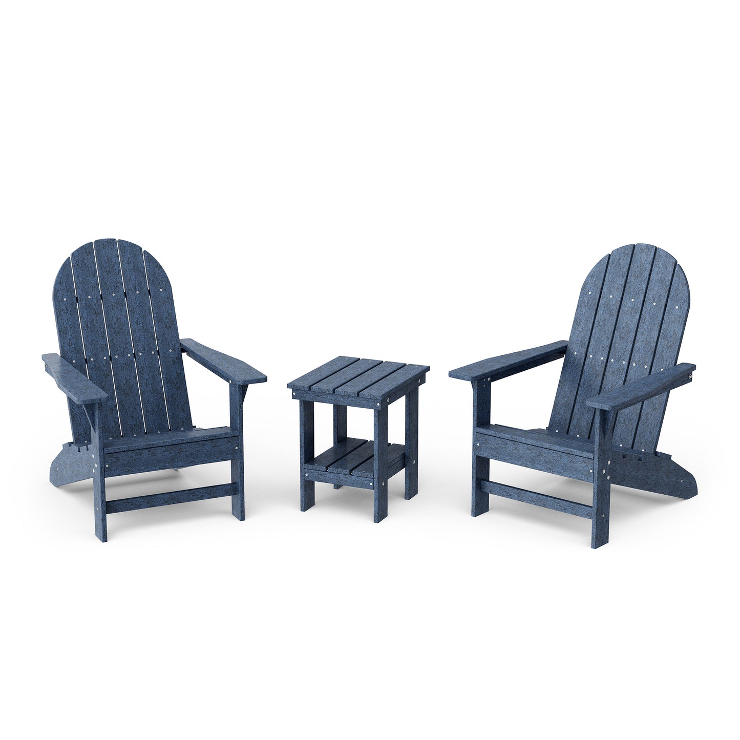 Wildridge Freedom 3-Piece Traditional Adirondack Set With Side Table - LEAD TIME TO SHIP 4 TO 6 WEEKS