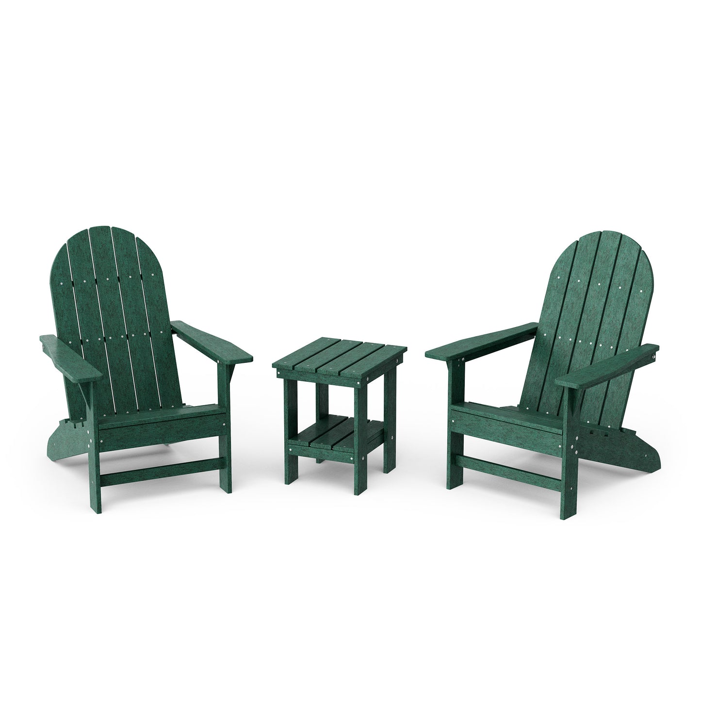 Wildridge Freedom 3-Piece Traditional Adirondack Set With Side Table - LEAD TIME TO SHIP 4 TO 6 WEEKS