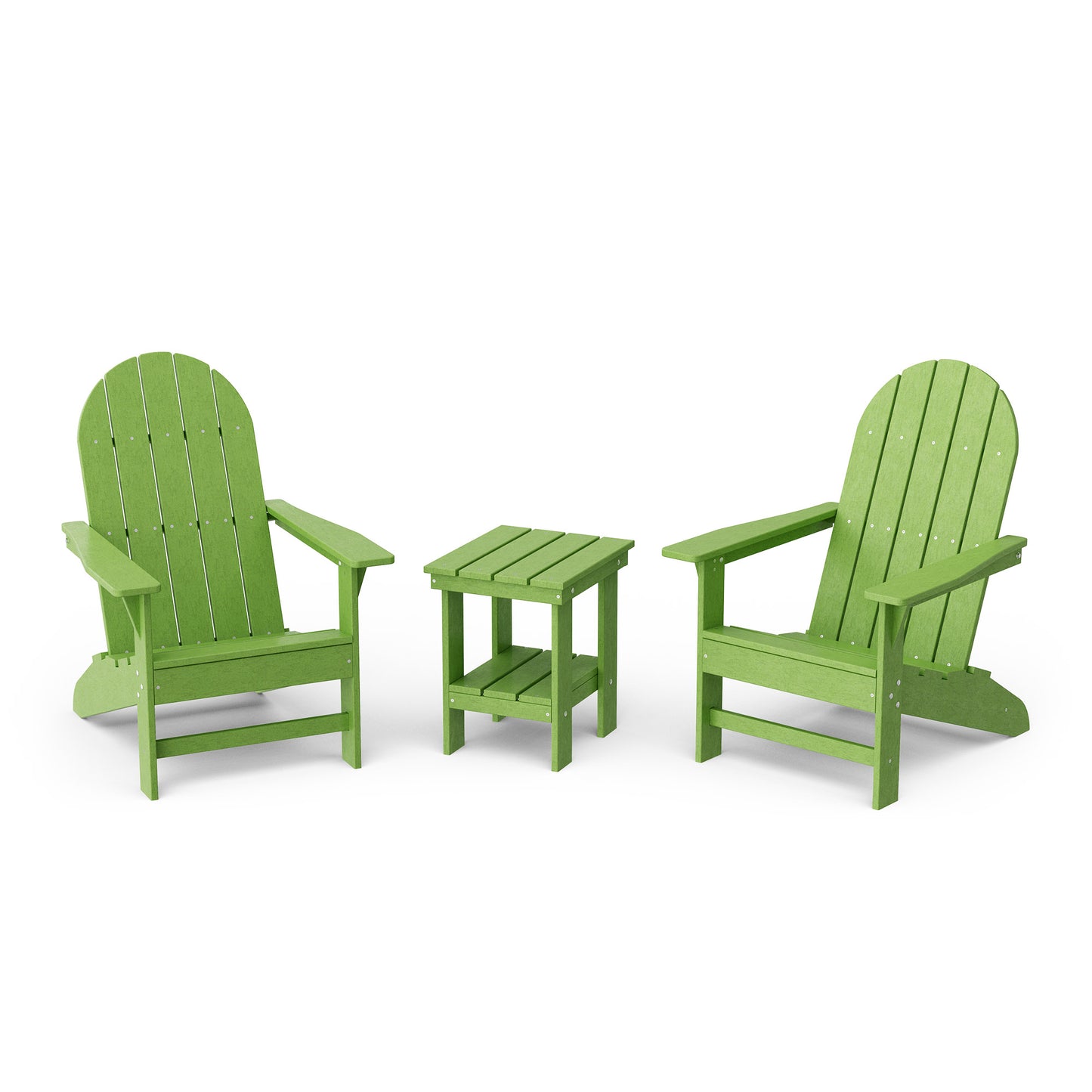 Wildridge Freedom 3-Piece Traditional Adirondack Set With Side Table - LEAD TIME TO SHIP 4 TO 6 WEEKS