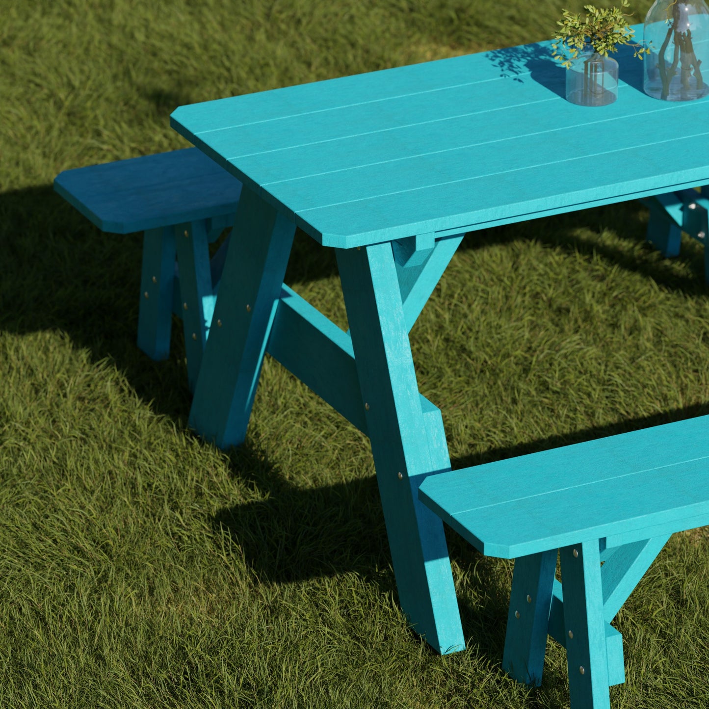 Wildridge Heritage 72" Picnic Table with Detached Benches - LEAD TIME TO SHIP 4 TO 6 WEEKS