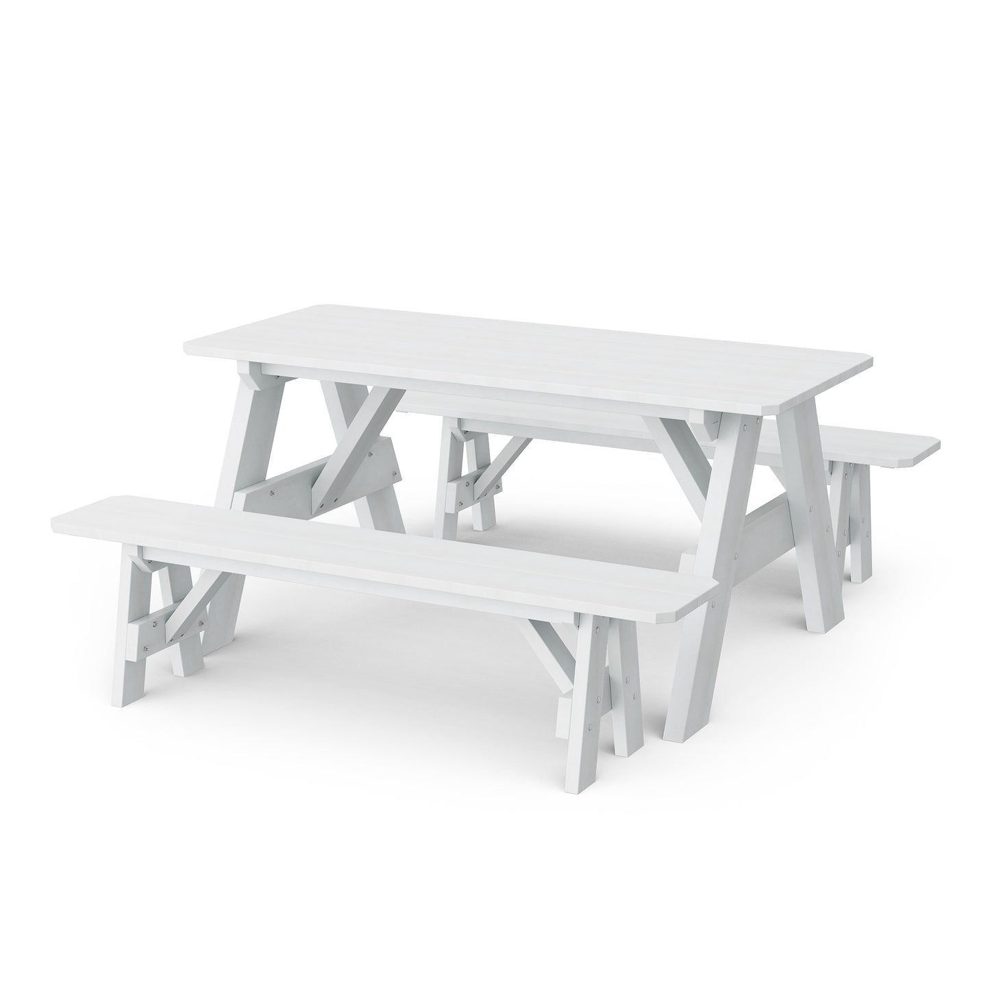 Wildridge Heritage 72" Picnic Table with Detached Benches - LEAD TIME TO SHIP 4 TO 6 WEEKS