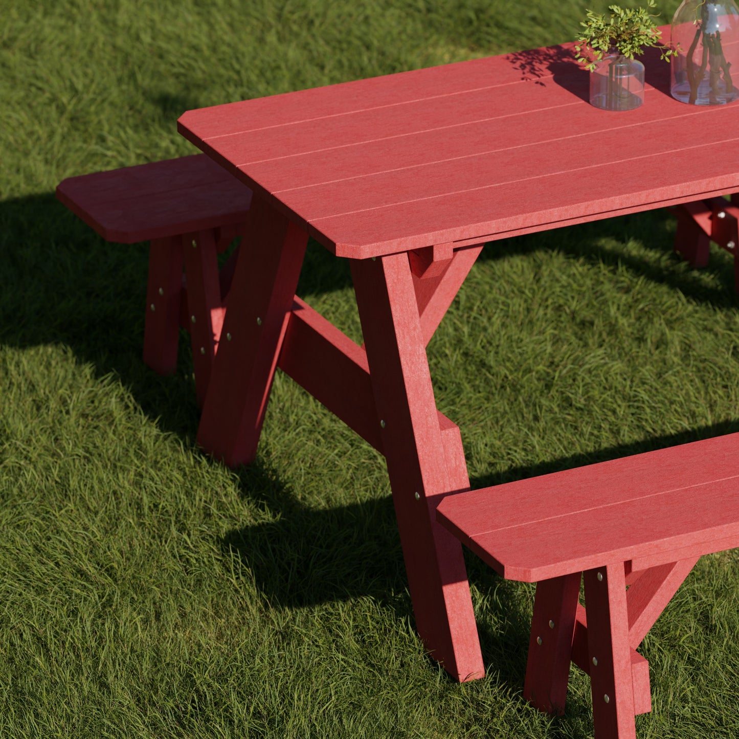 Wildridge Heritage 72" Picnic Table with Detached Benches - LEAD TIME TO SHIP 4 TO 6 WEEKS