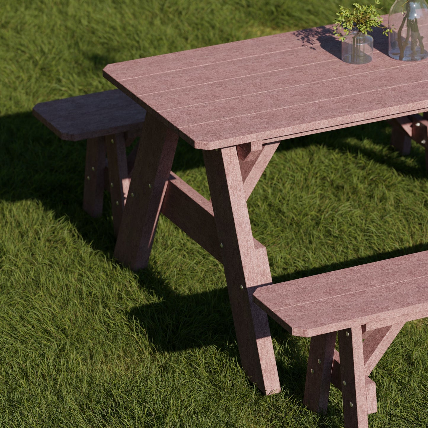 Wildridge Heritage 72" Picnic Table with Detached Benches - LEAD TIME TO SHIP 4 TO 6 WEEKS