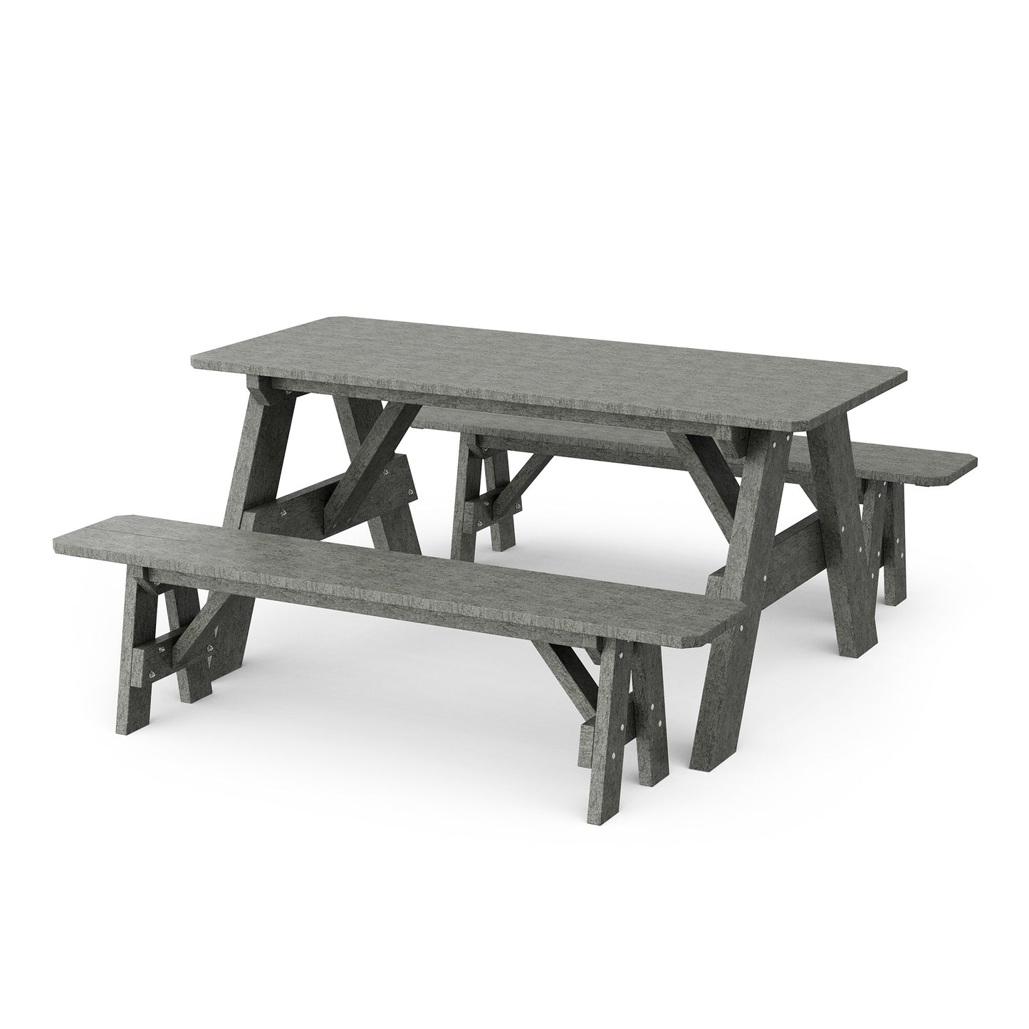 Wildridge Heritage 72" Picnic Table with Detached Benches - LEAD TIME TO SHIP 4 TO 6 WEEKS