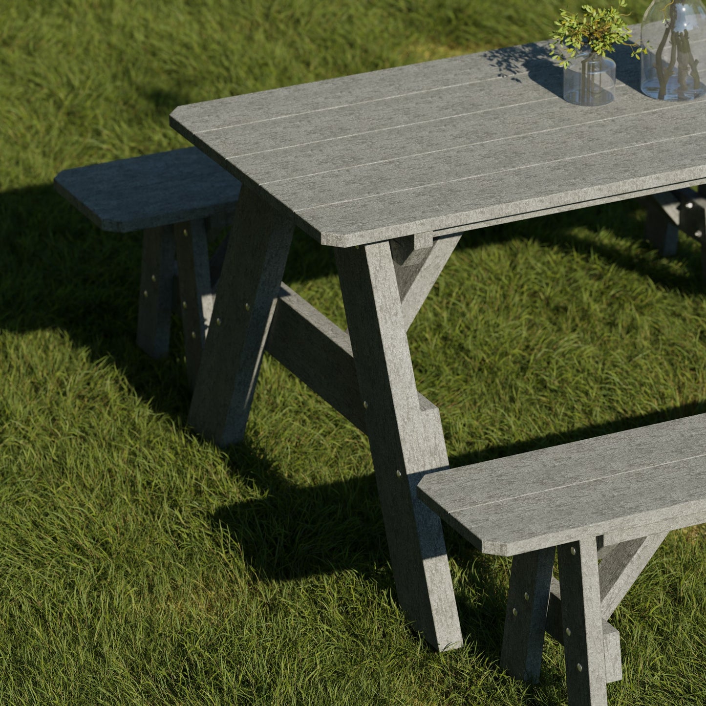 Wildridge Heritage 72" Picnic Table with Detached Benches - LEAD TIME TO SHIP 4 TO 6 WEEKS
