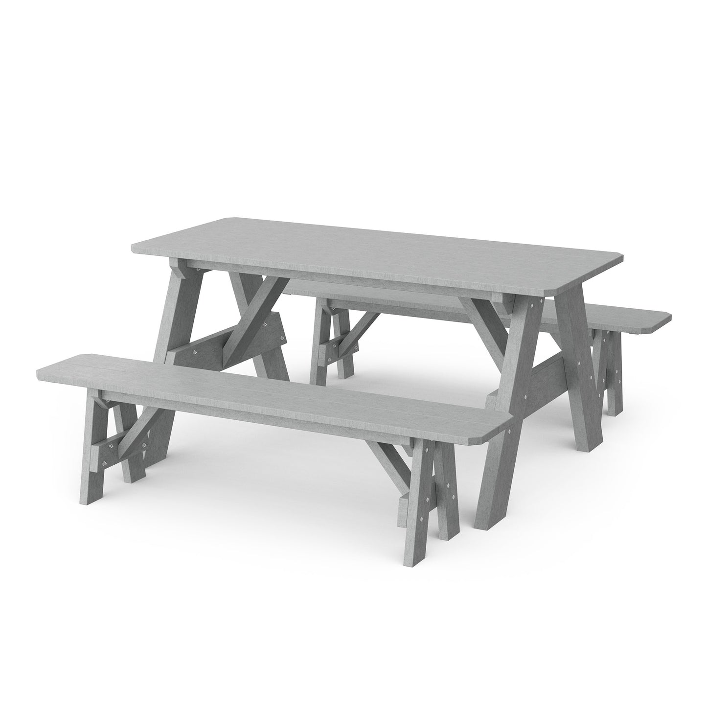 Wildridge Heritage 72" Picnic Table with Detached Benches - LEAD TIME TO SHIP 4 TO 6 WEEKS
