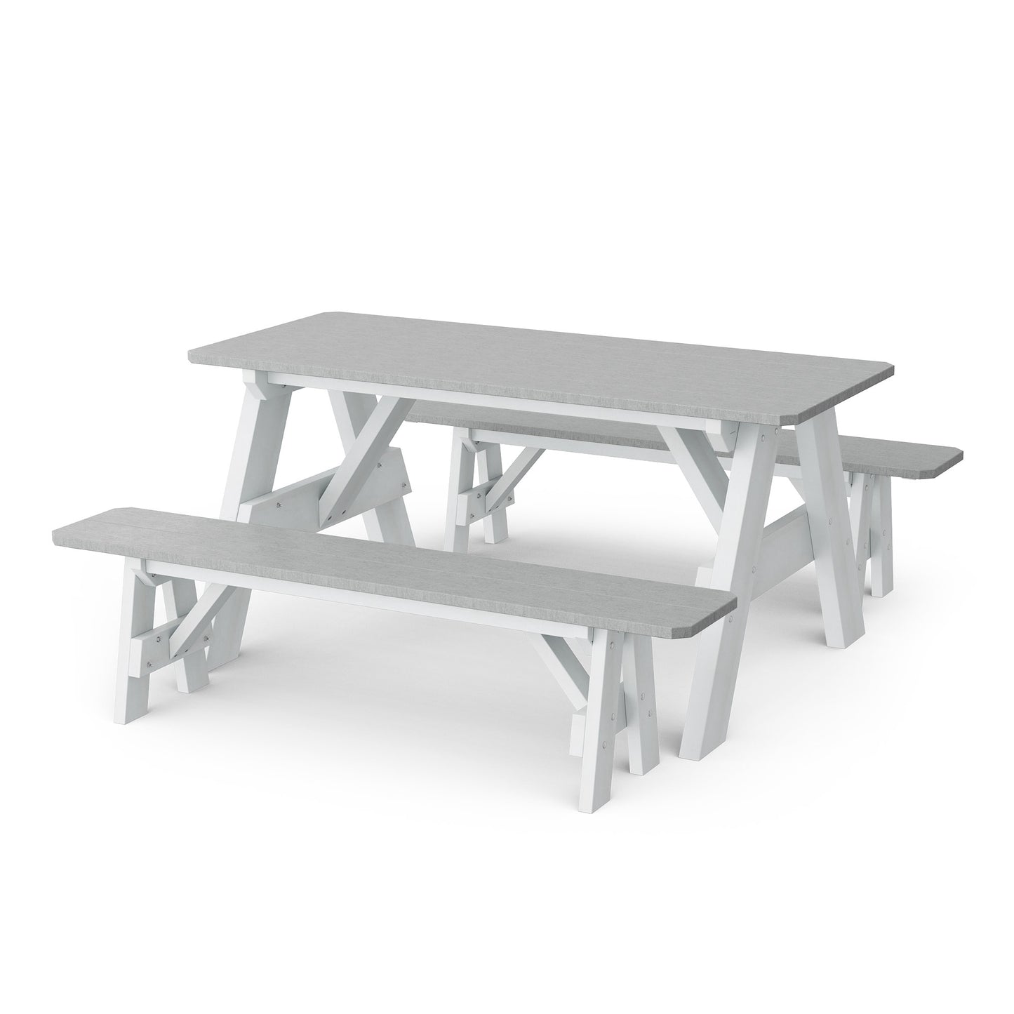 Wildridge Heritage 72" Picnic Table with Detached Benches - LEAD TIME TO SHIP 4 TO 6 WEEKS