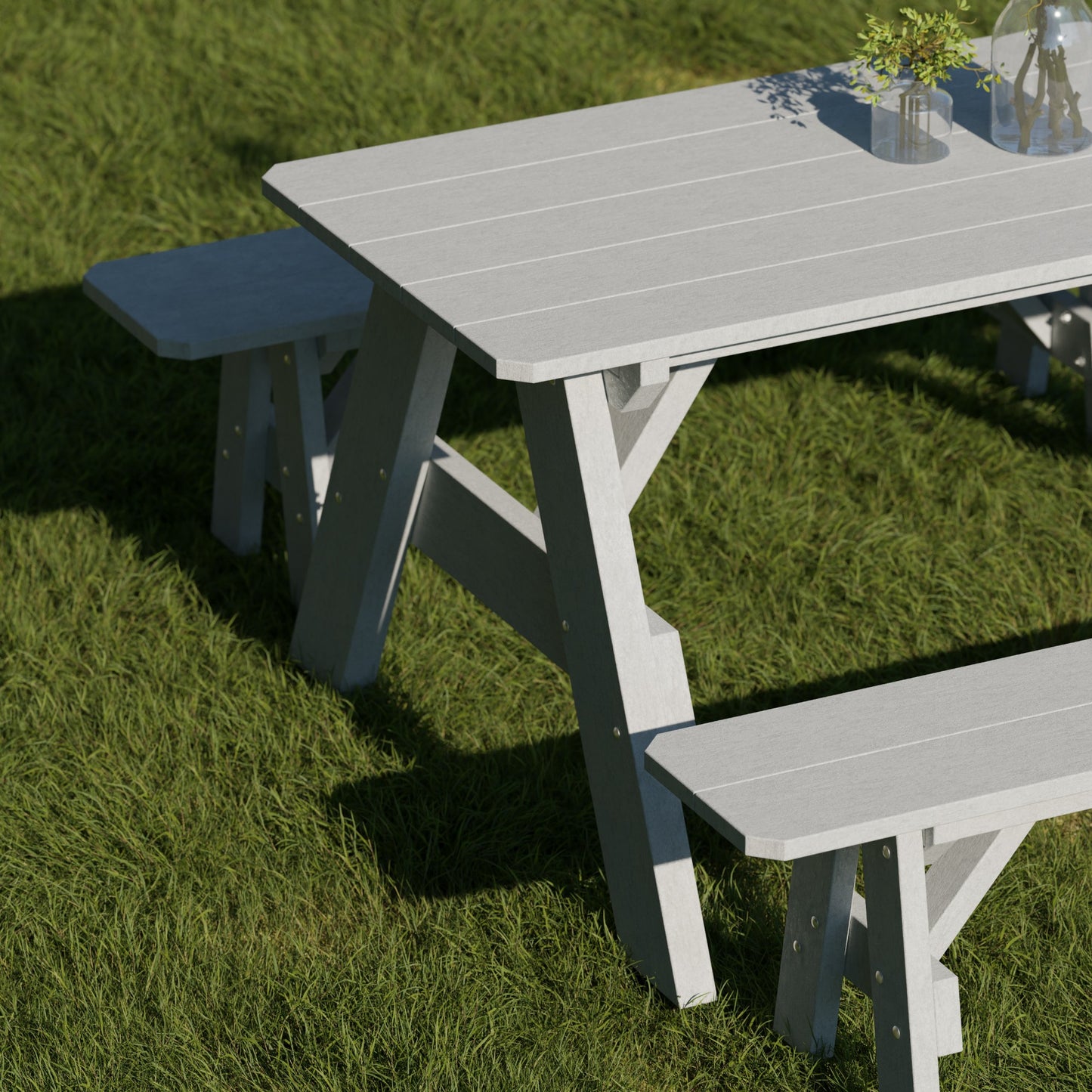 Wildridge Heritage 72" Picnic Table with Detached Benches - LEAD TIME TO SHIP 4 TO 6 WEEKS