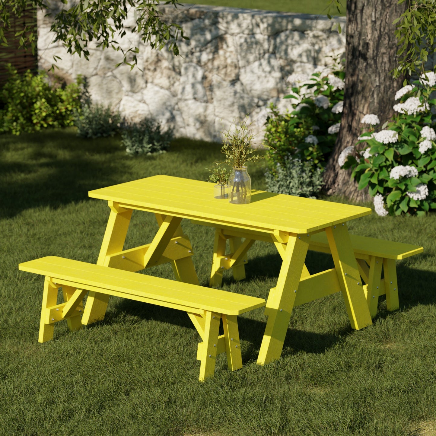 Wildridge Heritage 72" Picnic Table with Detached Benches - LEAD TIME TO SHIP 4 TO 6 WEEKS