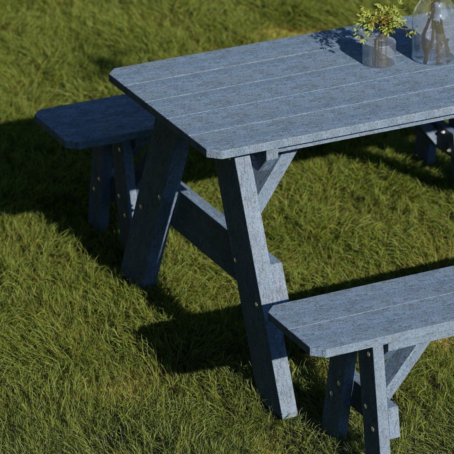 Wildridge Heritage 72" Picnic Table with Detached Benches - LEAD TIME TO SHIP 4 TO 6 WEEKS