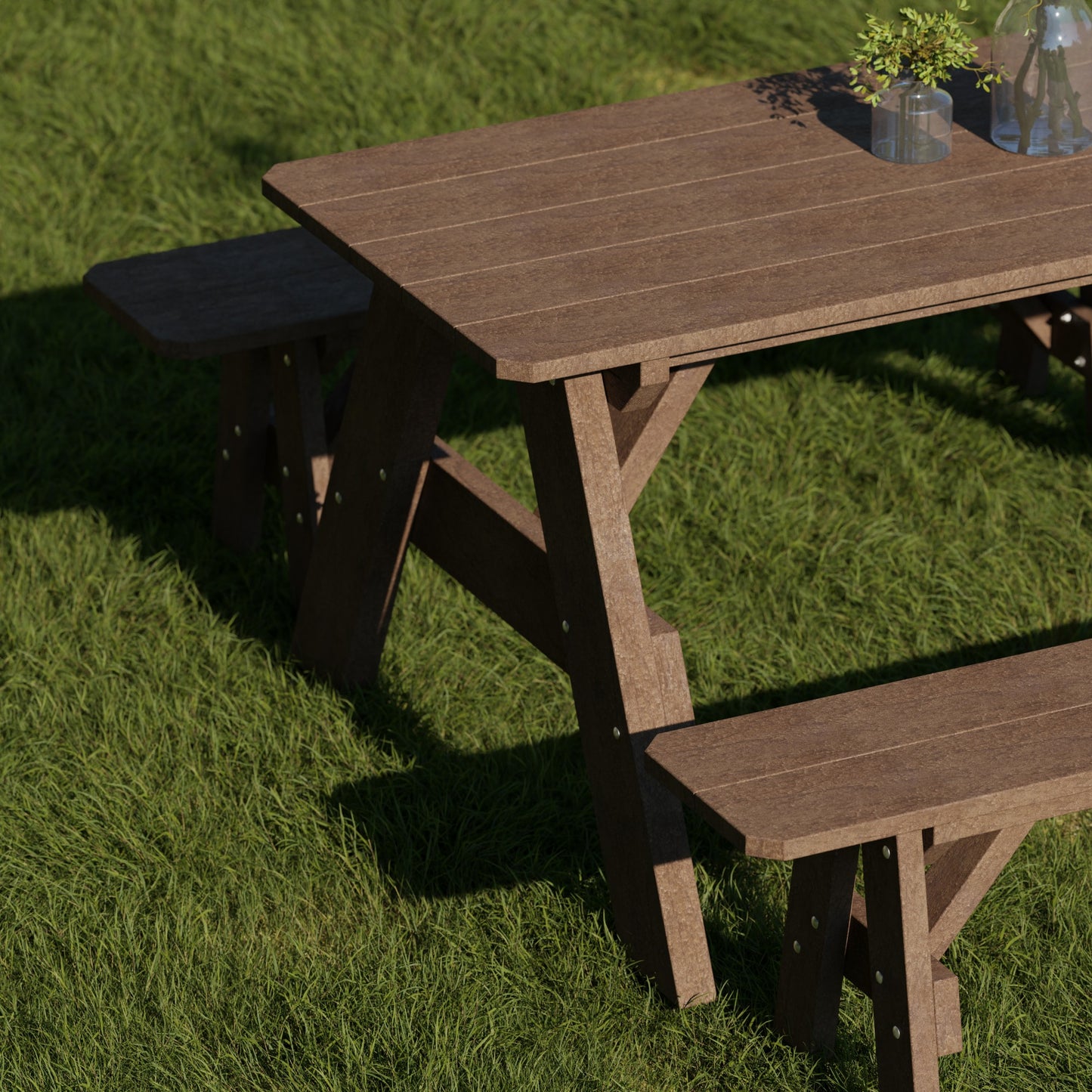 Wildridge Heritage 72" Picnic Table with Detached Benches - LEAD TIME TO SHIP 4 TO 6 WEEKS