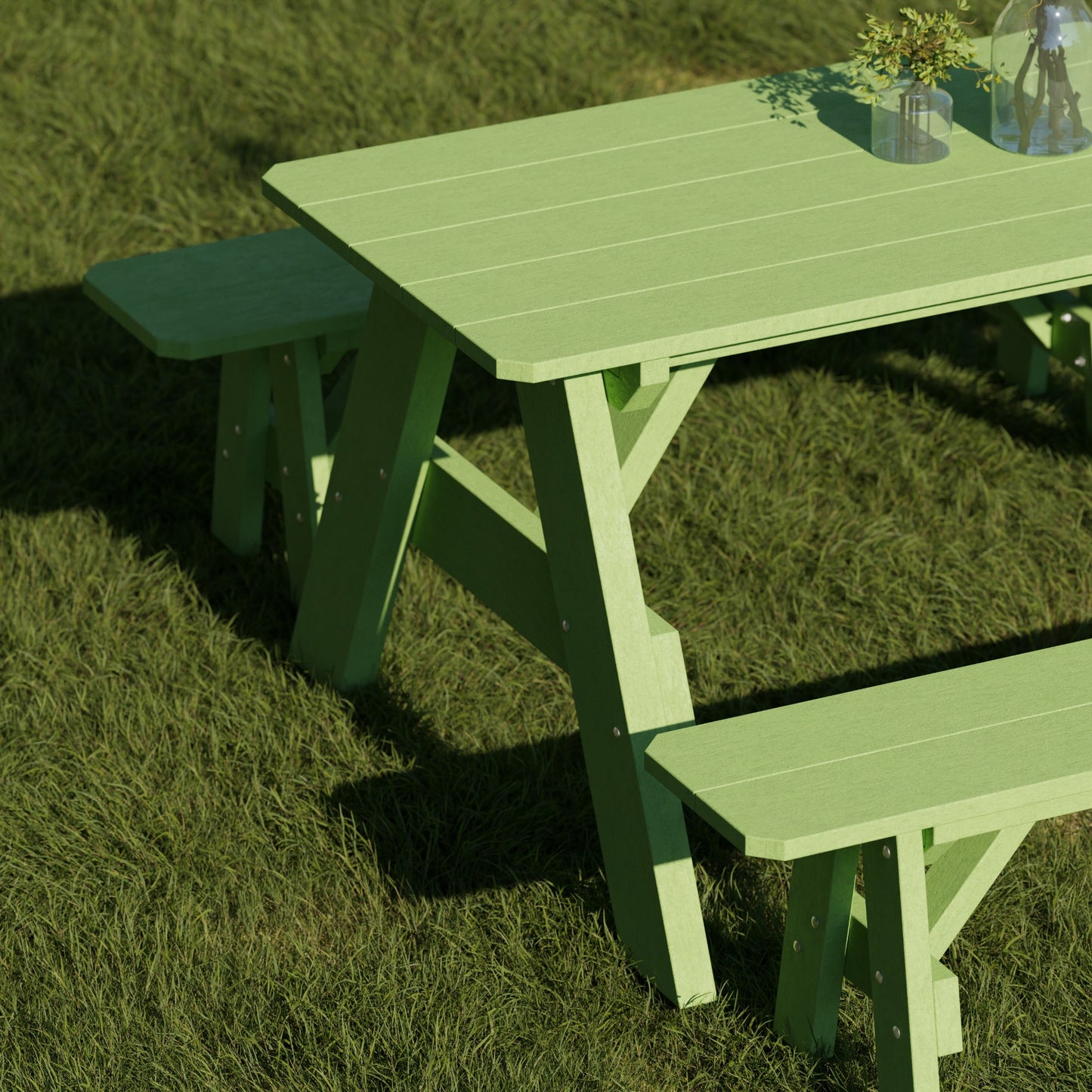 Wildridge Heritage 72" Picnic Table with Detached Benches - LEAD TIME TO SHIP 4 TO 6 WEEKS