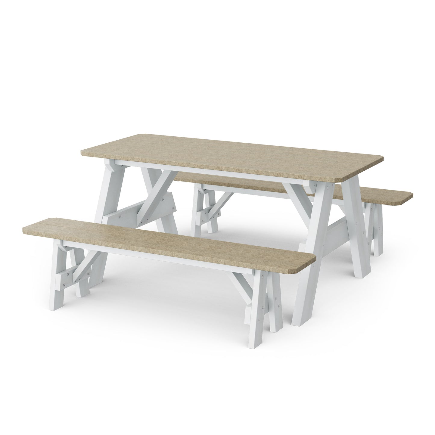Wildridge Heritage 72" Picnic Table with Detached Benches - LEAD TIME TO SHIP 4 TO 6 WEEKS