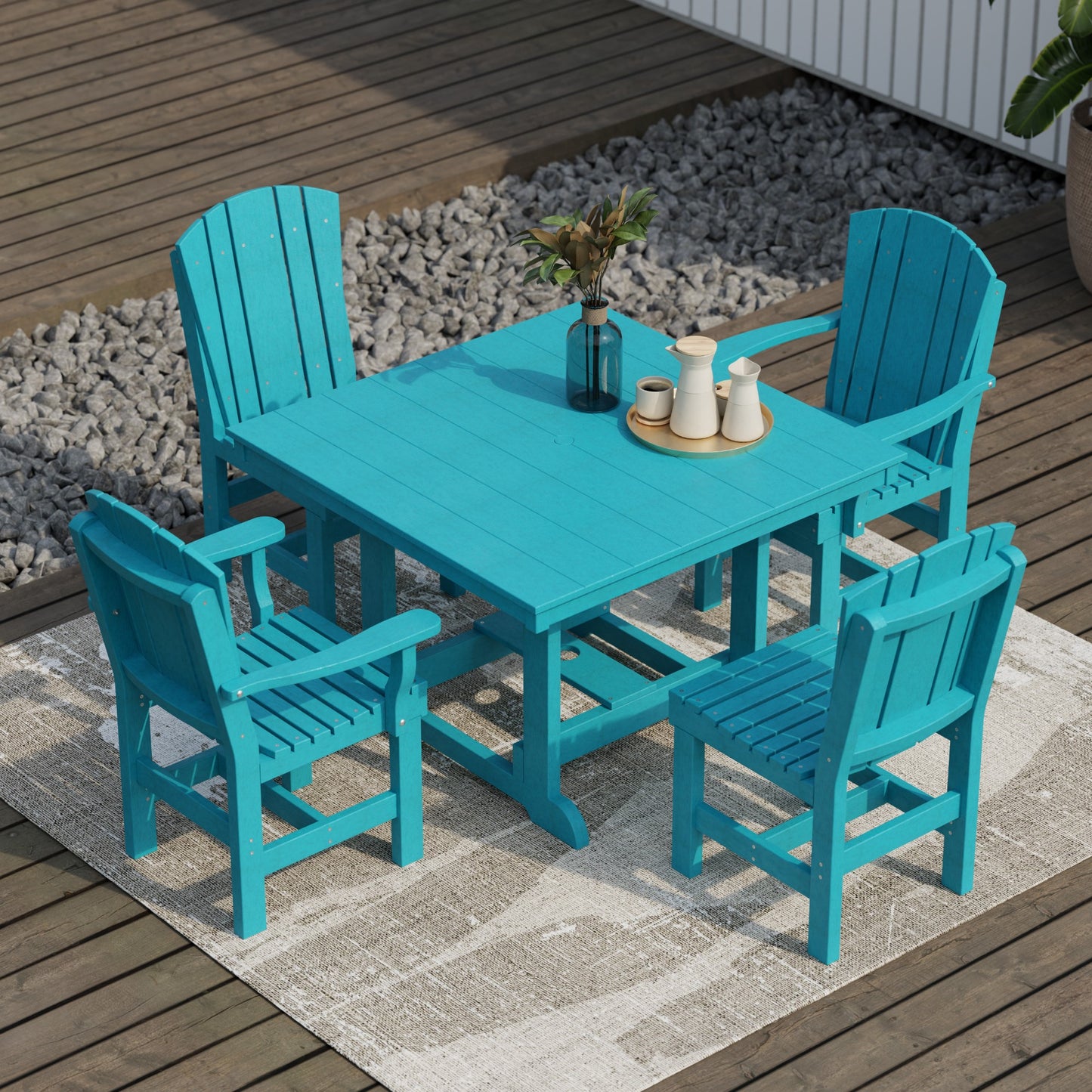 Wildridge Heritage 5-Piece 44" x 44" Dining Set - LEAD TIME TO SHIP 3 WEEKS OR LESS