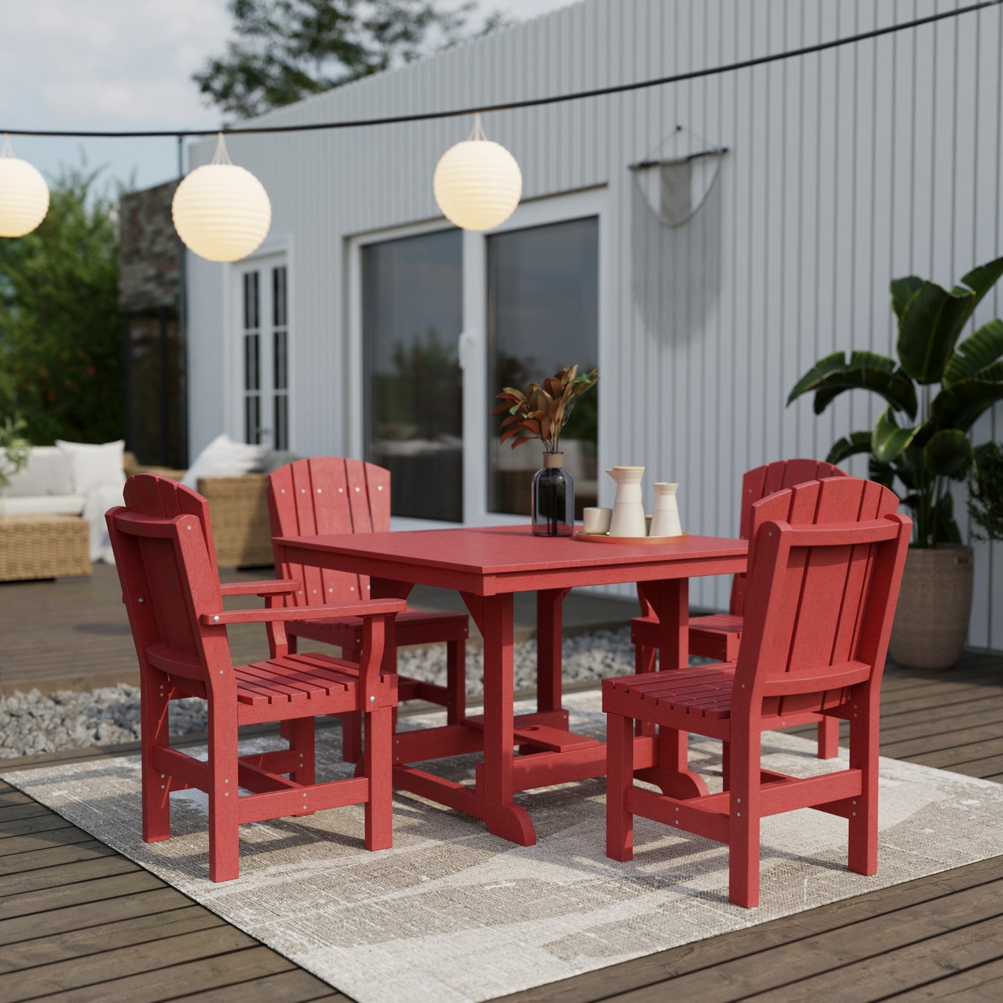 Wildridge Heritage 5-Piece 44" x 44" Dining Set - LEAD TIME TO SHIP 3 WEEKS OR LESS