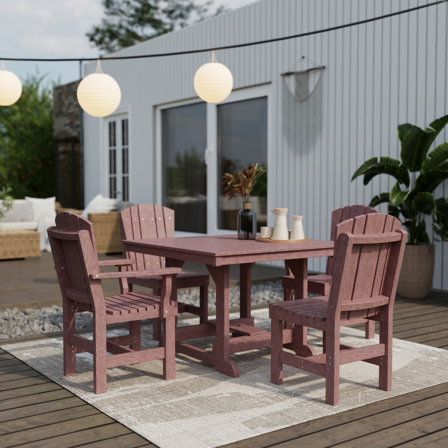 Wildridge Heritage 5-Piece 44" x 44" Dining Set - LEAD TIME TO SHIP 3 WEEKS OR LESS