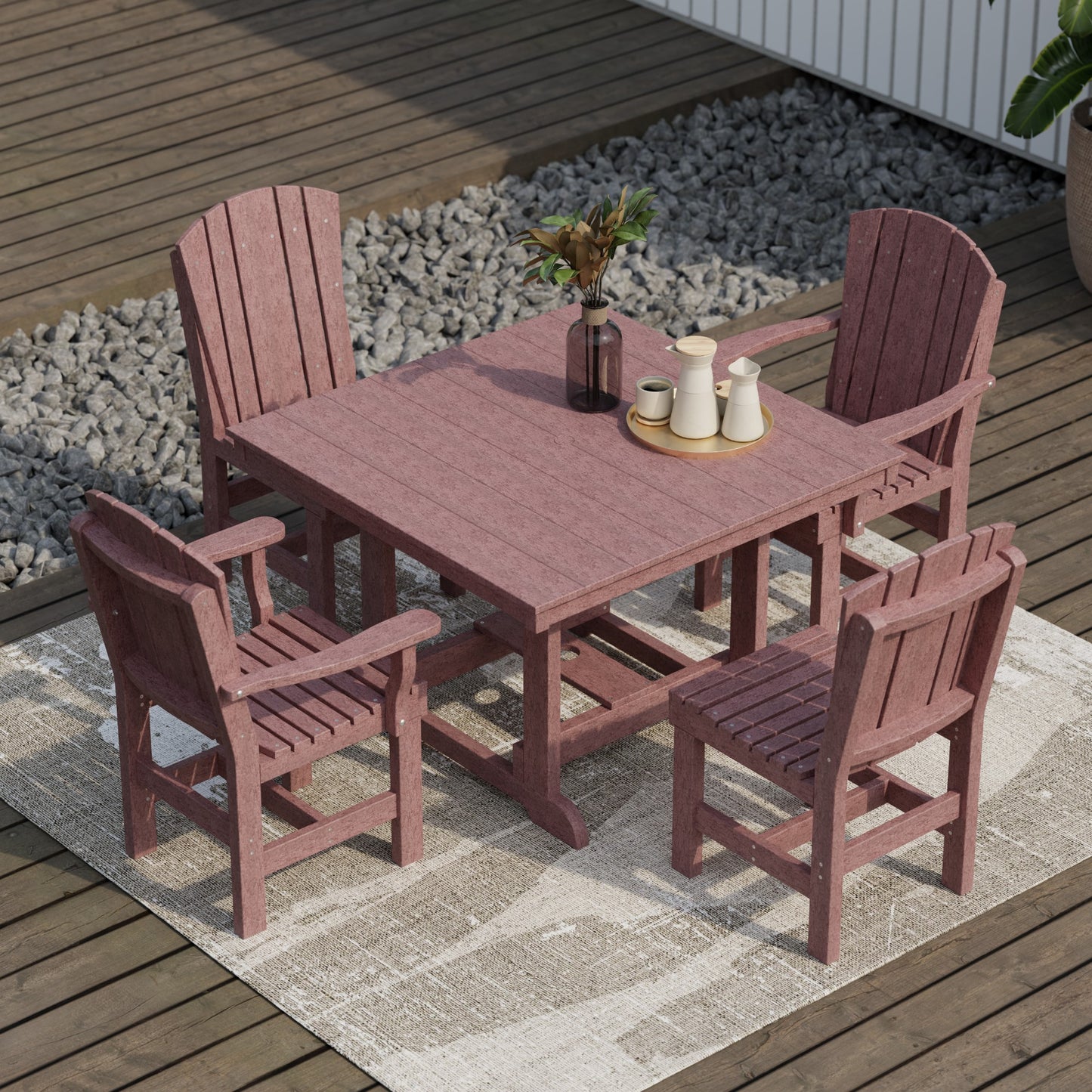 Wildridge Heritage 5-Piece 44" x 44" Dining Set - LEAD TIME TO SHIP 3 WEEKS OR LESS