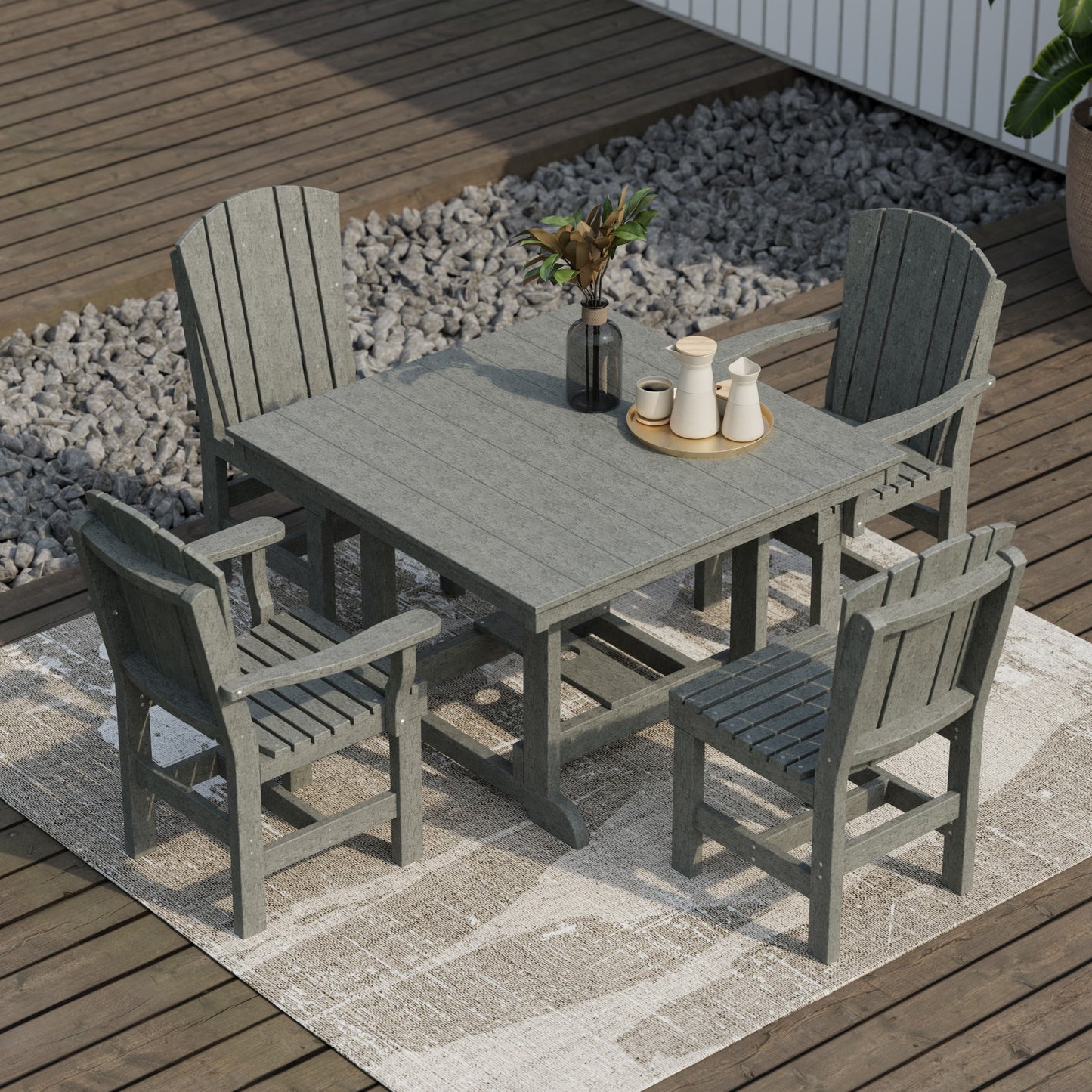 Wildridge Heritage 5-Piece 44" x 44" Dining Set - LEAD TIME TO SHIP 3 WEEKS OR LESS