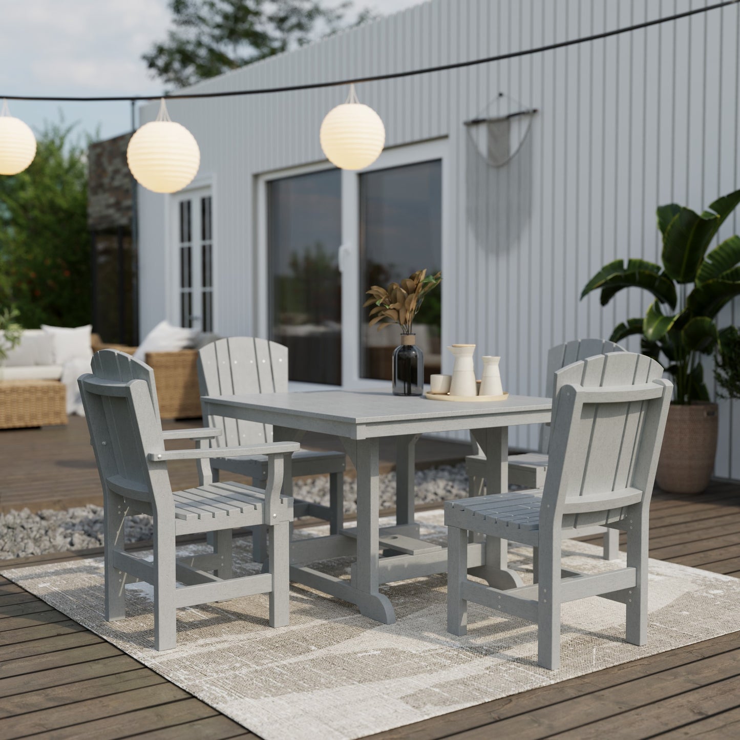 Wildridge Heritage 5-Piece 44" x 44" Dining Set - LEAD TIME TO SHIP 3 WEEKS OR LESS