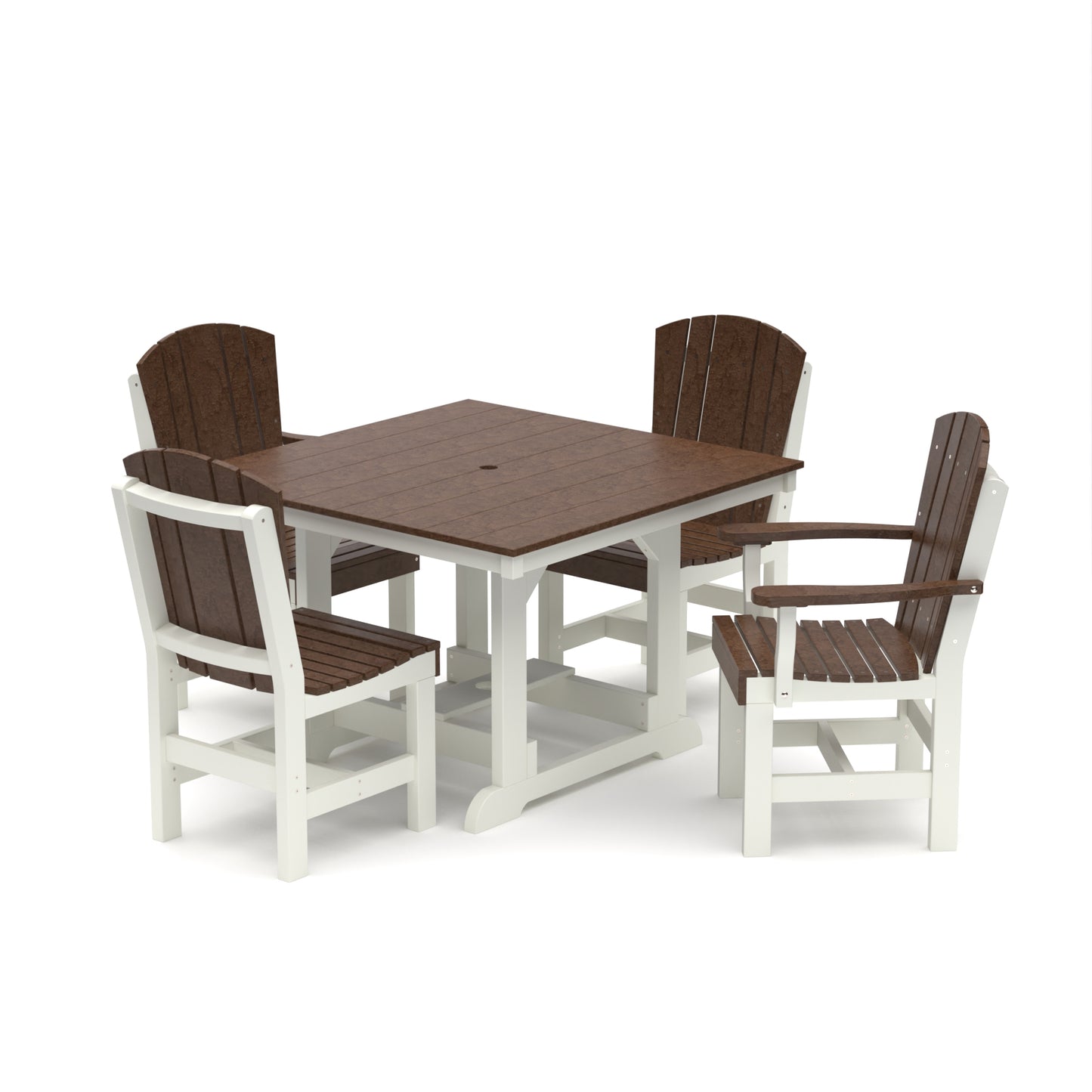 Wildridge Heritage Recycled Plastic 44x44 Table Set with 4 Dining Chairs - LEAD TIME TO SHIP  4 WEEKS