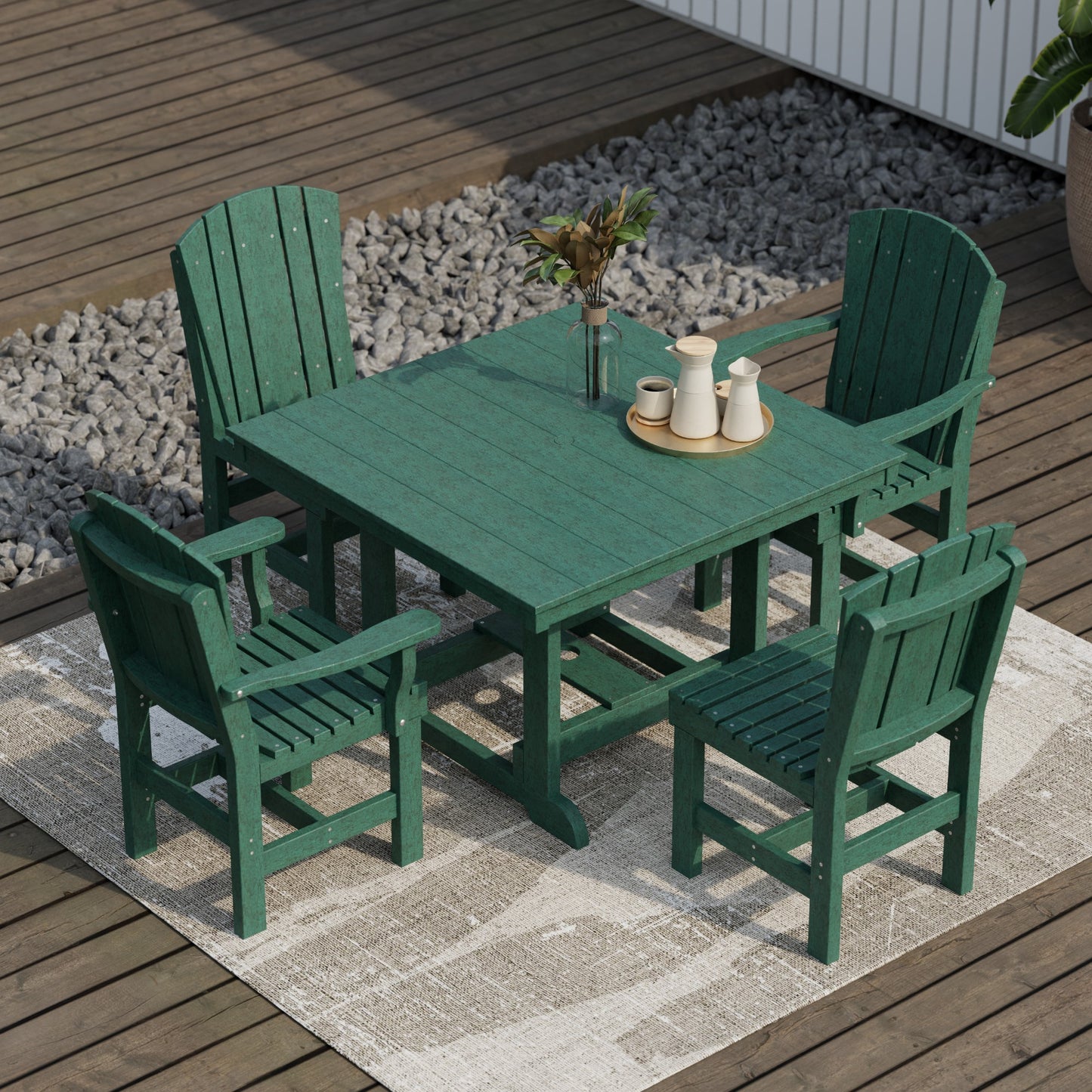 Wildridge Heritage 5-Piece 44" x 44" Dining Set - LEAD TIME TO SHIP 3 WEEKS OR LESS