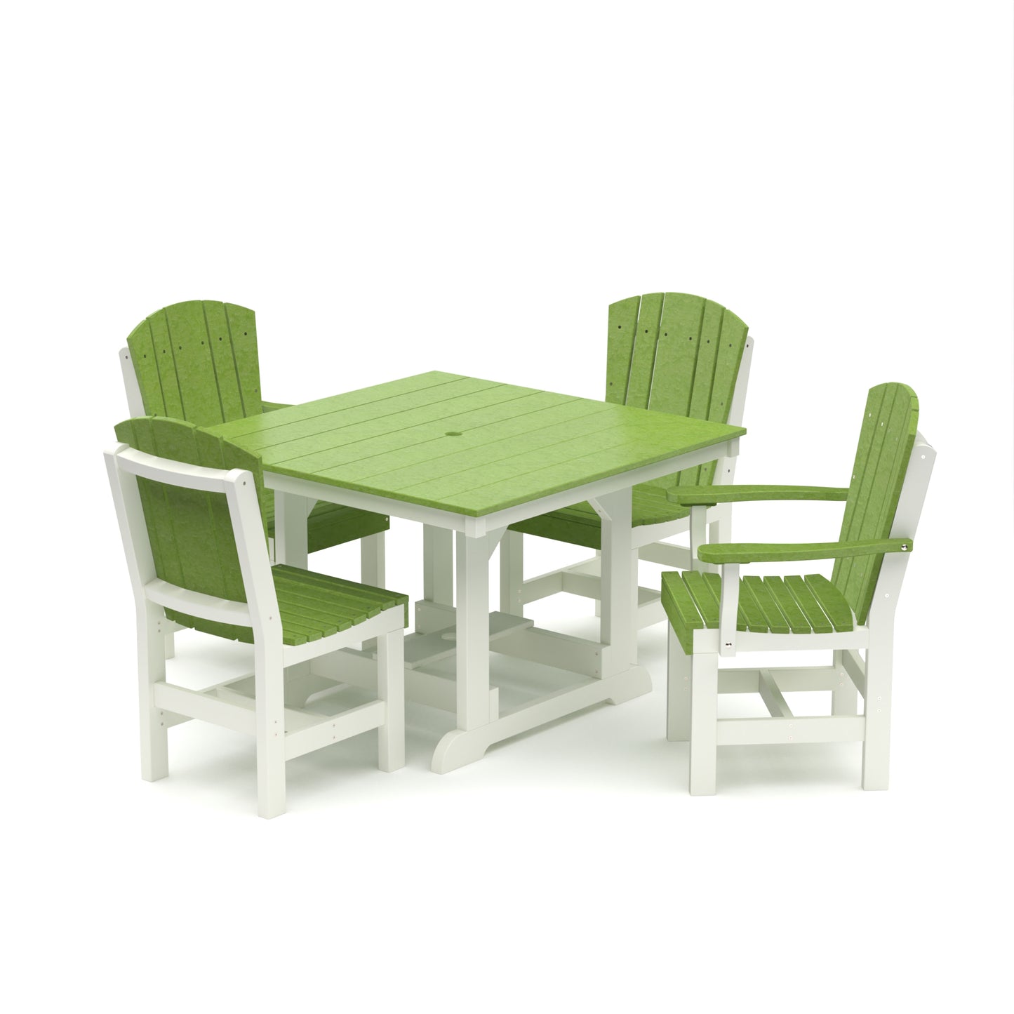 Wildridge Heritage Recycled Plastic 44x44 Table Set with 4 Dining Chairs - LEAD TIME TO SHIP 6 WEEKS OR LESS