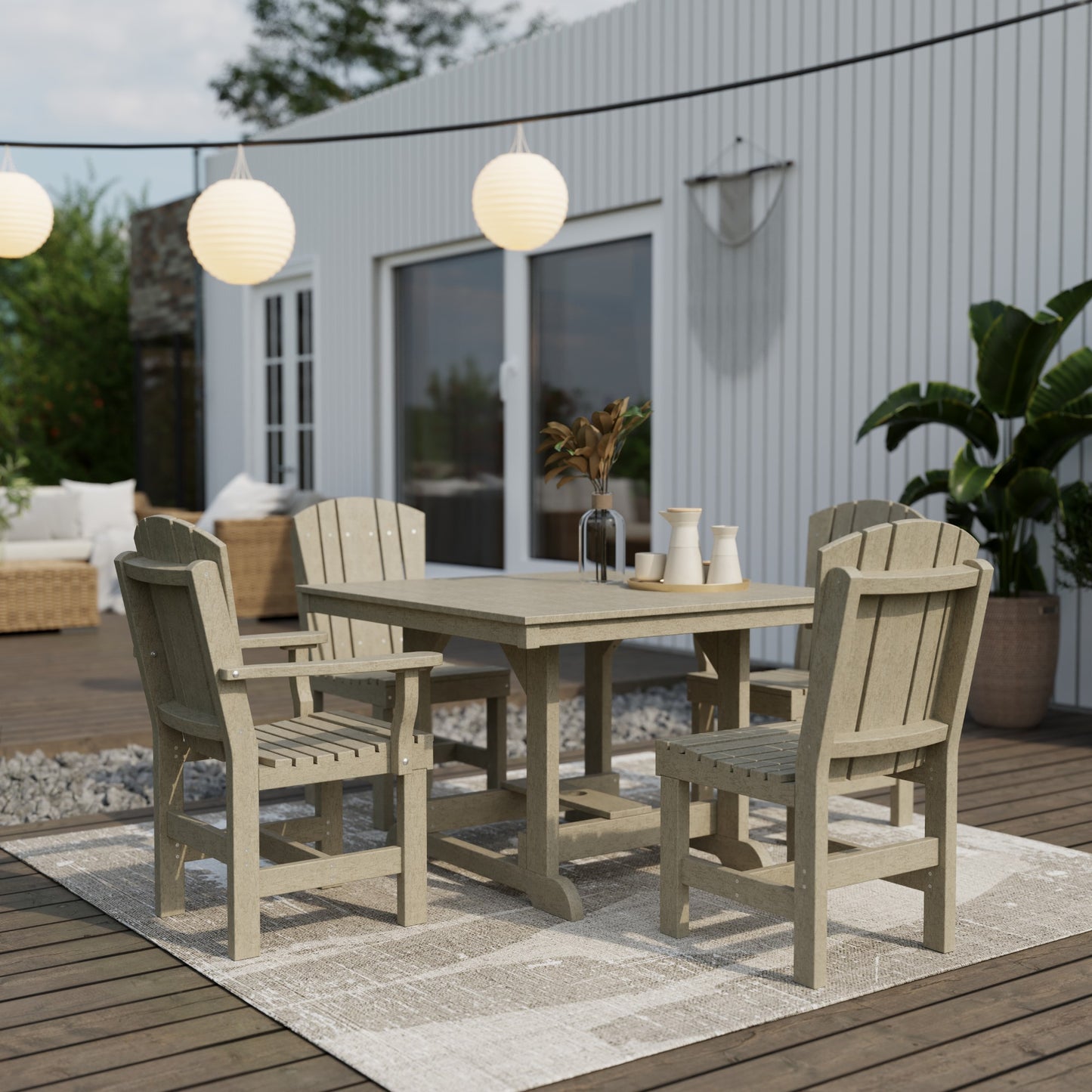 Wildridge Heritage 5-Piece 44" x 44" Dining Set - LEAD TIME TO SHIP 3 WEEKS OR LESS