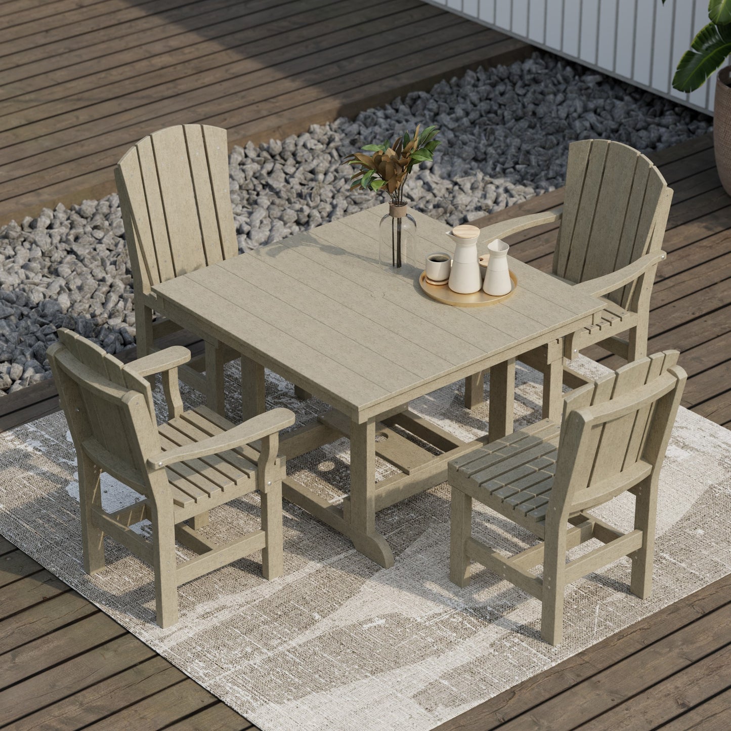 Wildridge Heritage 5-Piece 44" x 44" Dining Set - LEAD TIME TO SHIP 3 WEEKS OR LESS