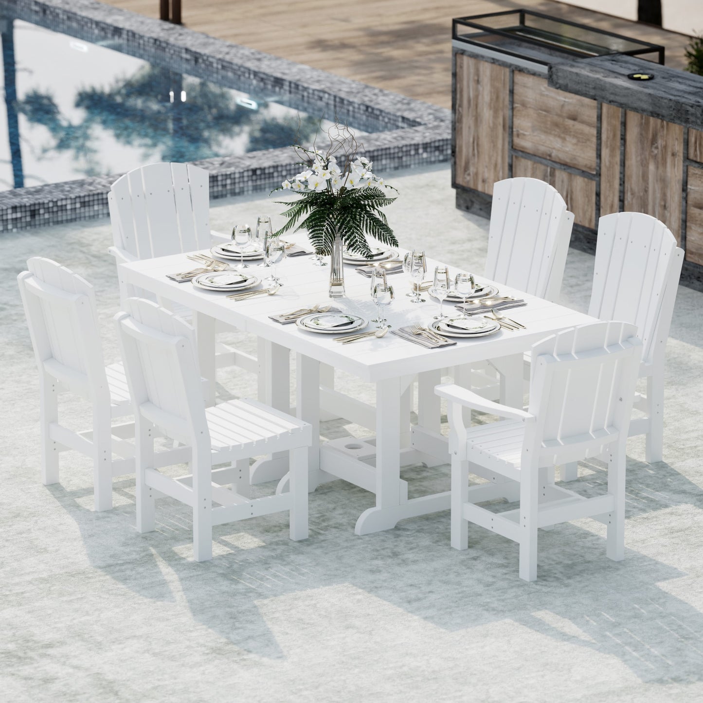Wildridge Heritage 7-Piece 44”x72” Table Dining Set - LEAD TIME TO SHIP 4 TO 6 WEEKS
