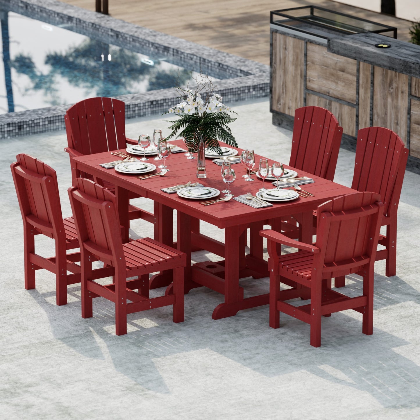 Wildridge Heritage 7-Piece 44”x72” Table Dining Set - LEAD TIME TO SHIP 4 TO 6 WEEKS