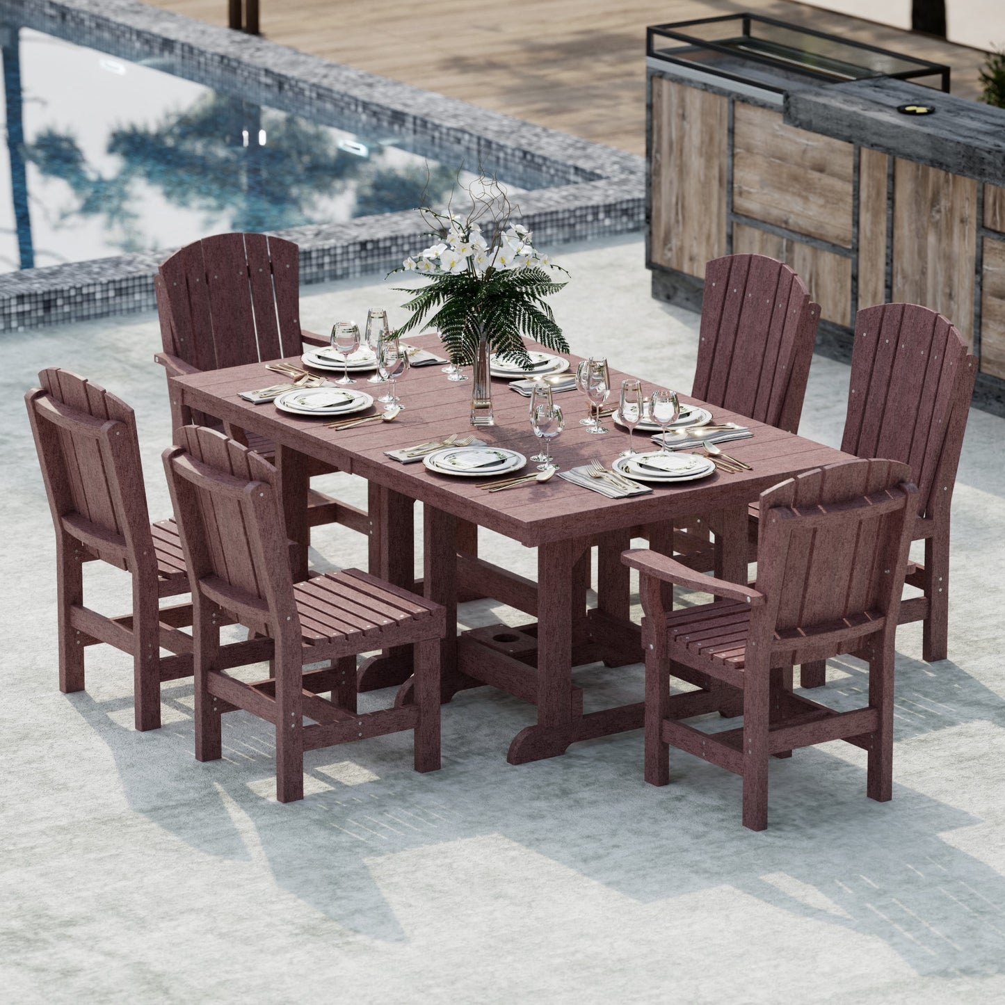 Wildridge Heritage 7-Piece 44”x72” Table Dining Set - LEAD TIME TO SHIP 4 TO 6 WEEKS