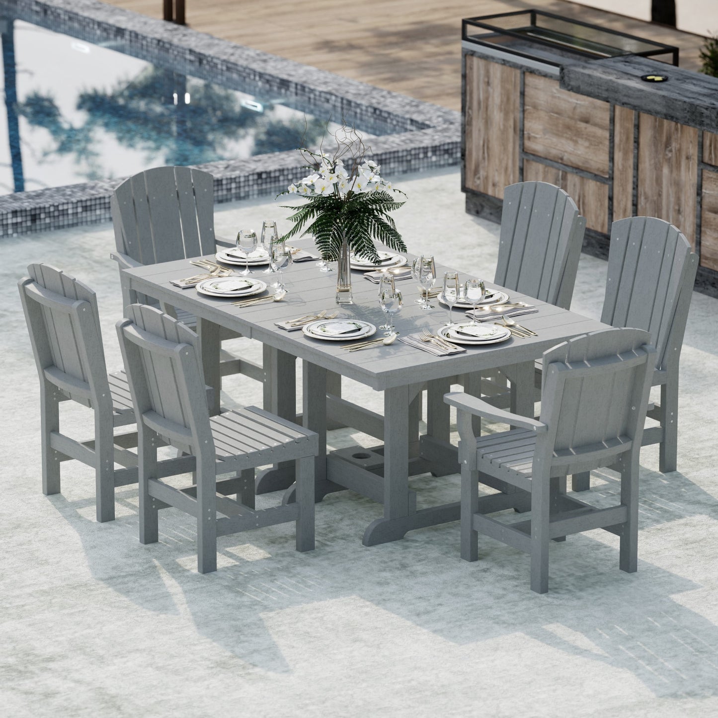 Wildridge Heritage 7-Piece 44”x72” Table Dining Set - LEAD TIME TO SHIP 4 TO 6 WEEKS