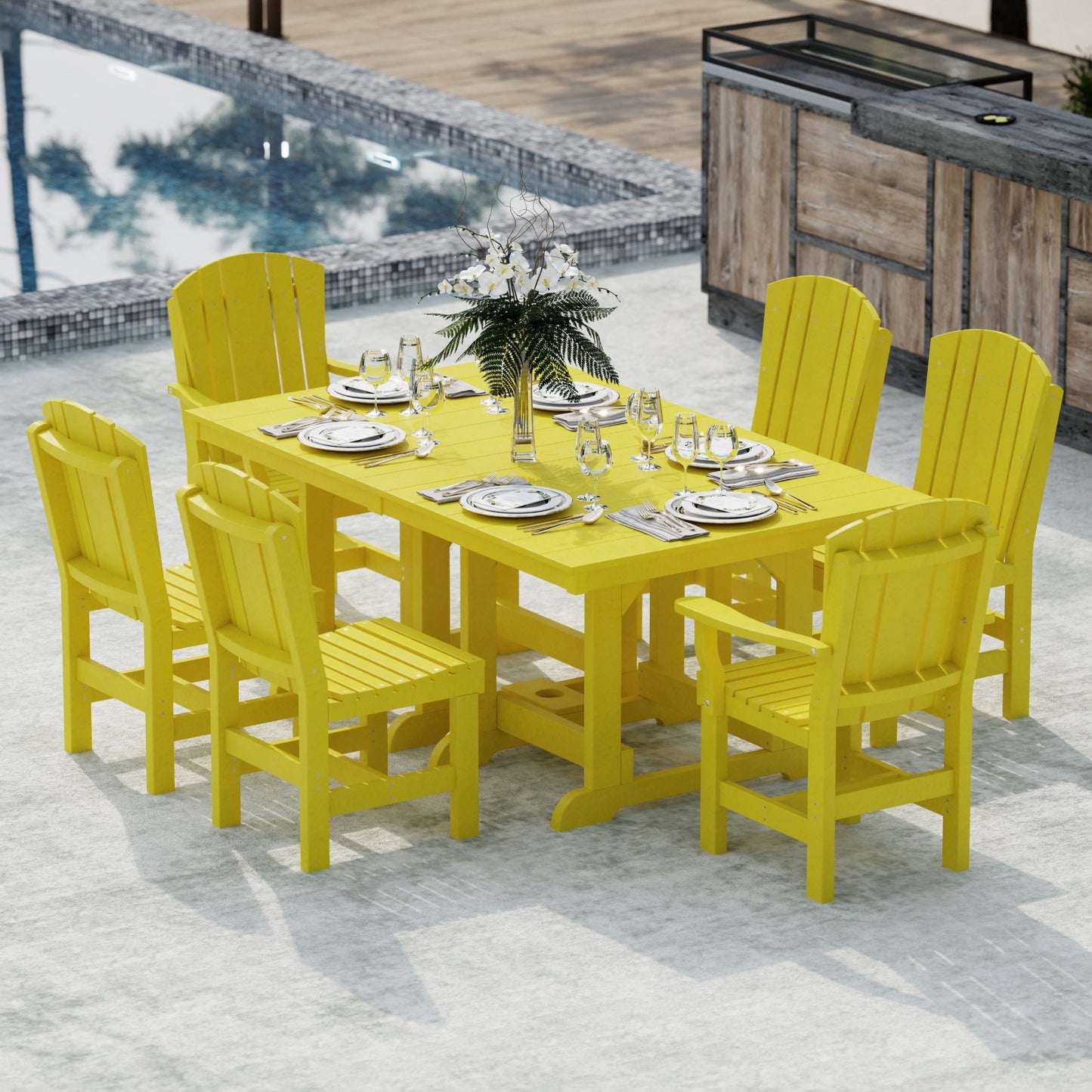 Wildridge Heritage 7-Piece 44”x72” Table Dining Set - LEAD TIME TO SHIP 4 TO 6 WEEKS