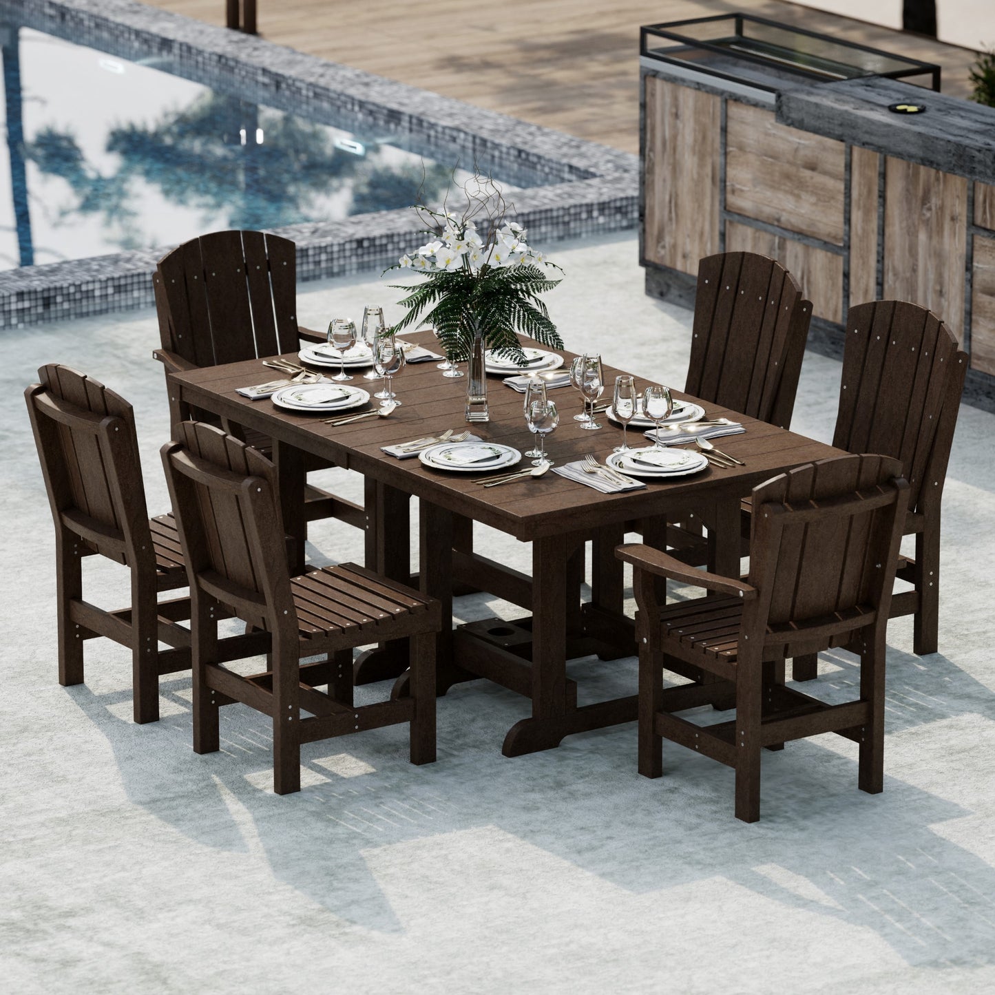 Wildridge Heritage 7-Piece 44”x72” Table Dining Set - LEAD TIME TO SHIP 4 TO 6 WEEKS