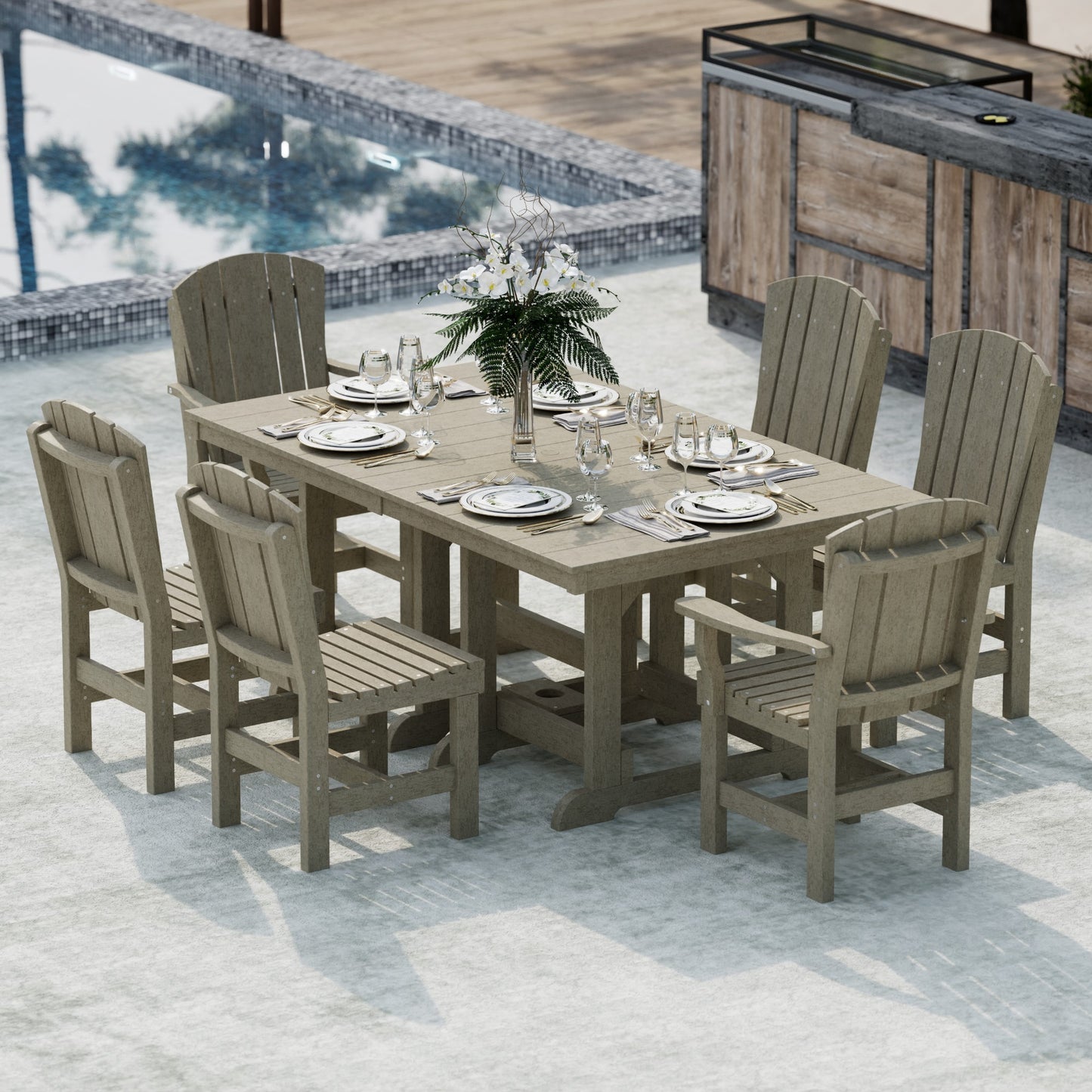 Wildridge Heritage 7-Piece 44”x72” Table Dining Set - LEAD TIME TO SHIP 4 TO 6 WEEKS