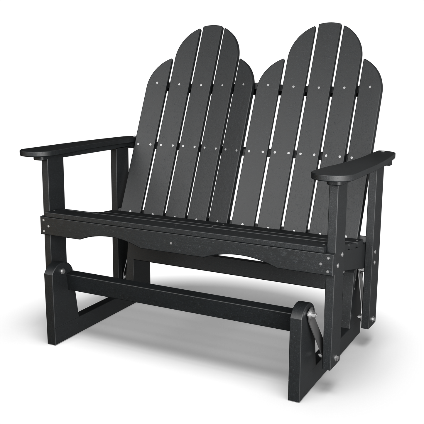 Wildridge Recycled Plastic Outdoor Classic Adirondack Glider - LEAD TIME TO SHIP 10 BUSINESS DAYS OR LESS