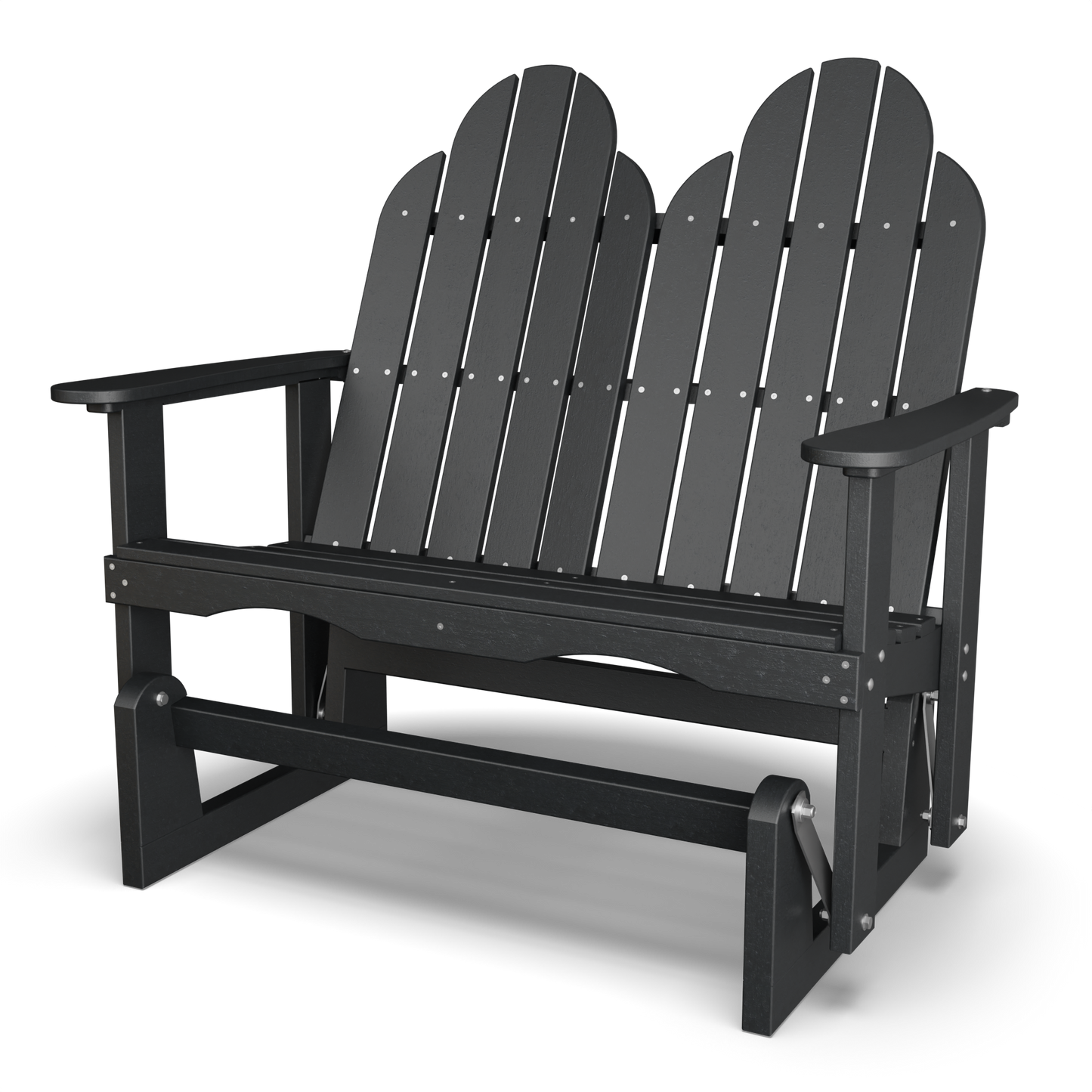 Wildridge Recycled Plastic Outdoor 4'Classic Adirondack Glider - LEAD TIME TO SHIP 3 WEEKS