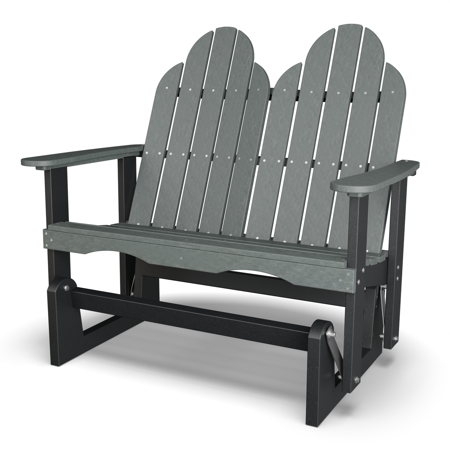 Wildridge Recycled Plastic Outdoor Classic Adirondack Glider - LEAD TIME TO SHIP 6 WEEKS OR LESS