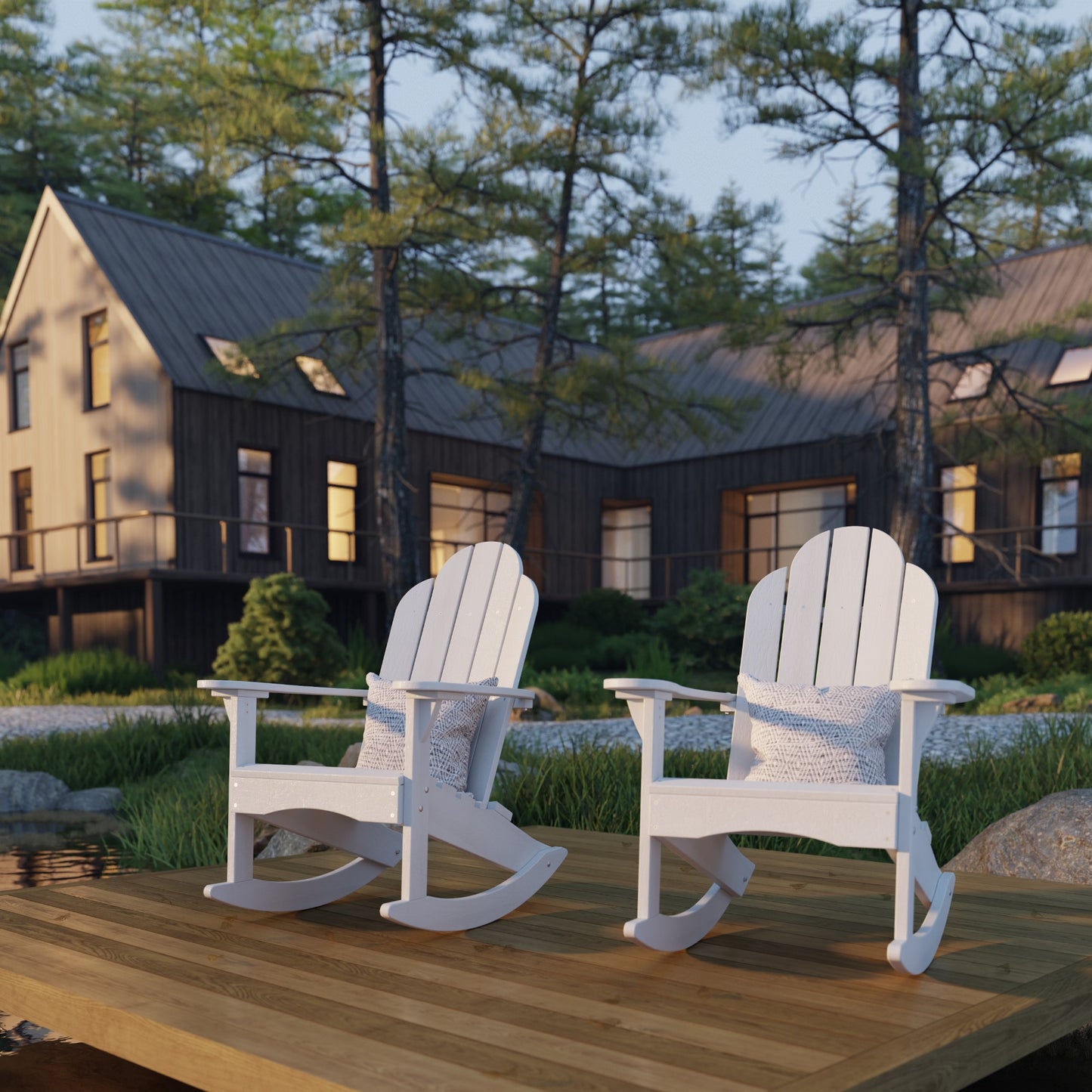 Wildridge Classic Adirondack Rocking Chair - LEAD TIME TO SHIP 4 TO 6 WEEKS