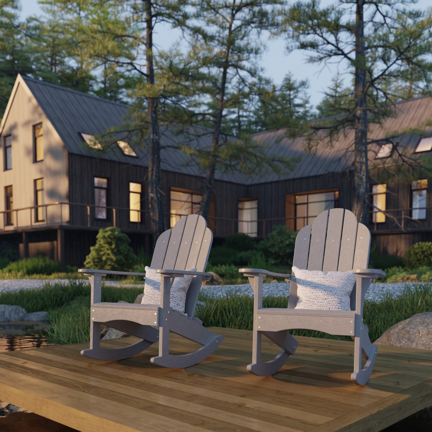 Wildridge Classic Adirondack Rocking Chair - LEAD TIME TO SHIP 4 TO 6 WEEKS