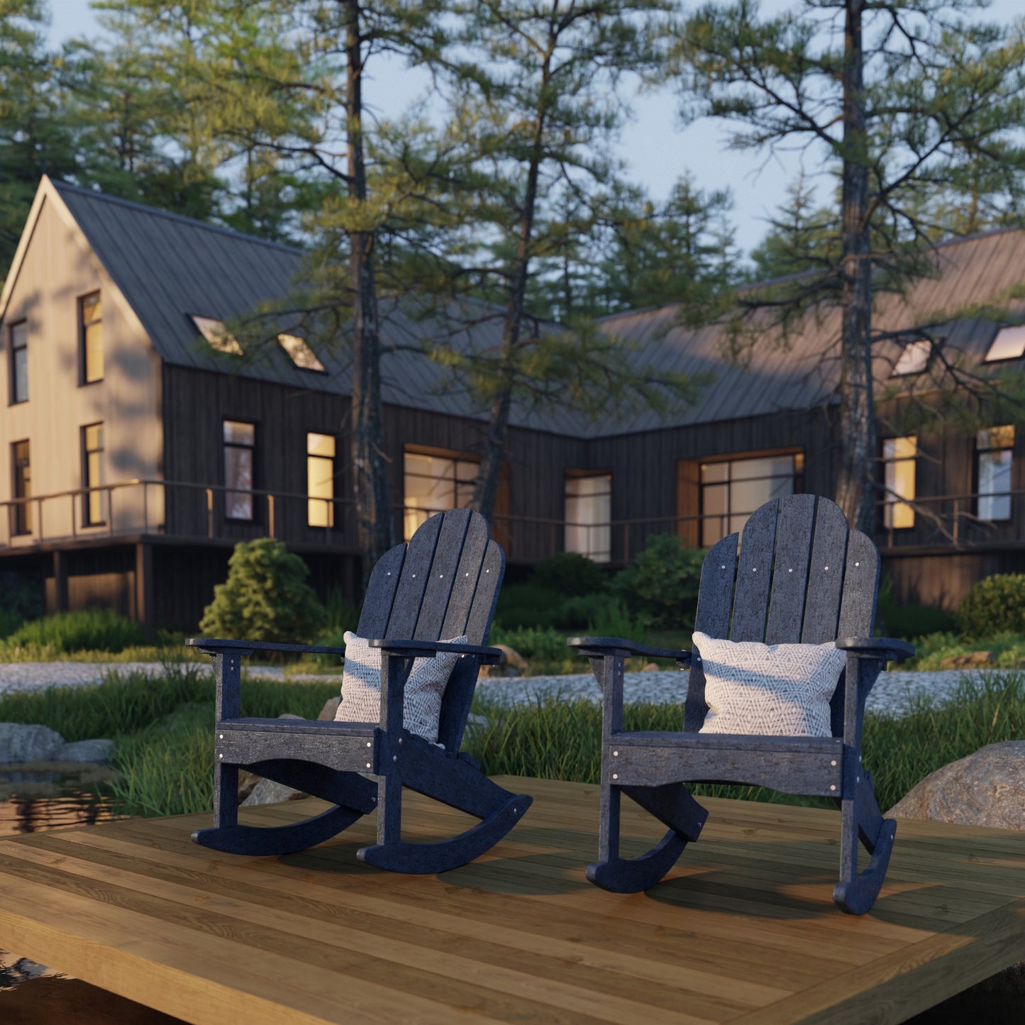 Wildridge Classic Adirondack Rocking Chair - LEAD TIME TO SHIP 4 TO 6 WEEKS