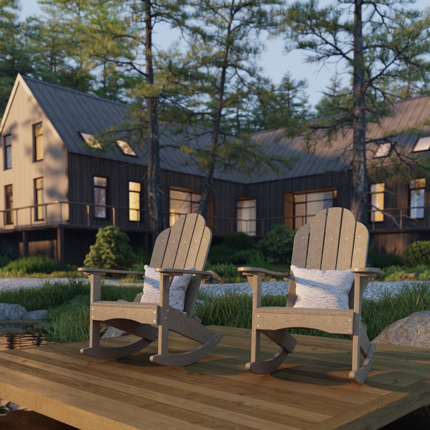 Wildridge Classic Adirondack Rocking Chair - LEAD TIME TO SHIP 4 TO 6 WEEKS