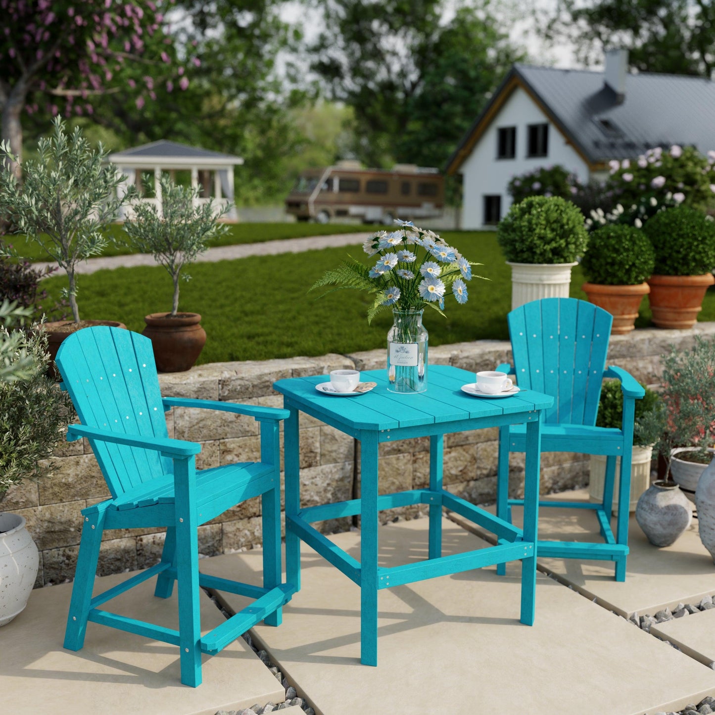 Wildridge Classic Outdoor 3-Piece Counter Set (COUNTER HEIGHT) - LEAD TIME TO SHIP 4 TO 6 WEEKS
